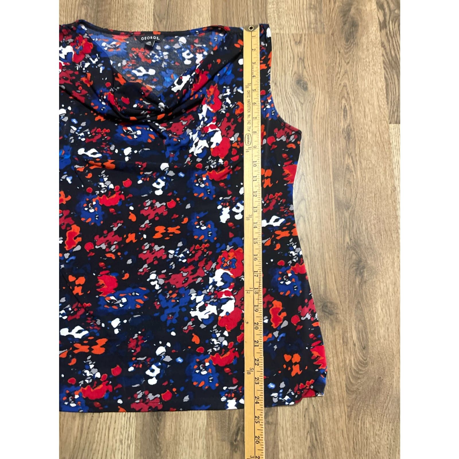 George George Shirt, Women’s Large, Floral, Sleeveless, Multicolor, Round Neck, Pullover, Casual, T-Shirt, George Size L / US 10 / IT 46 - 7 Thumbnail