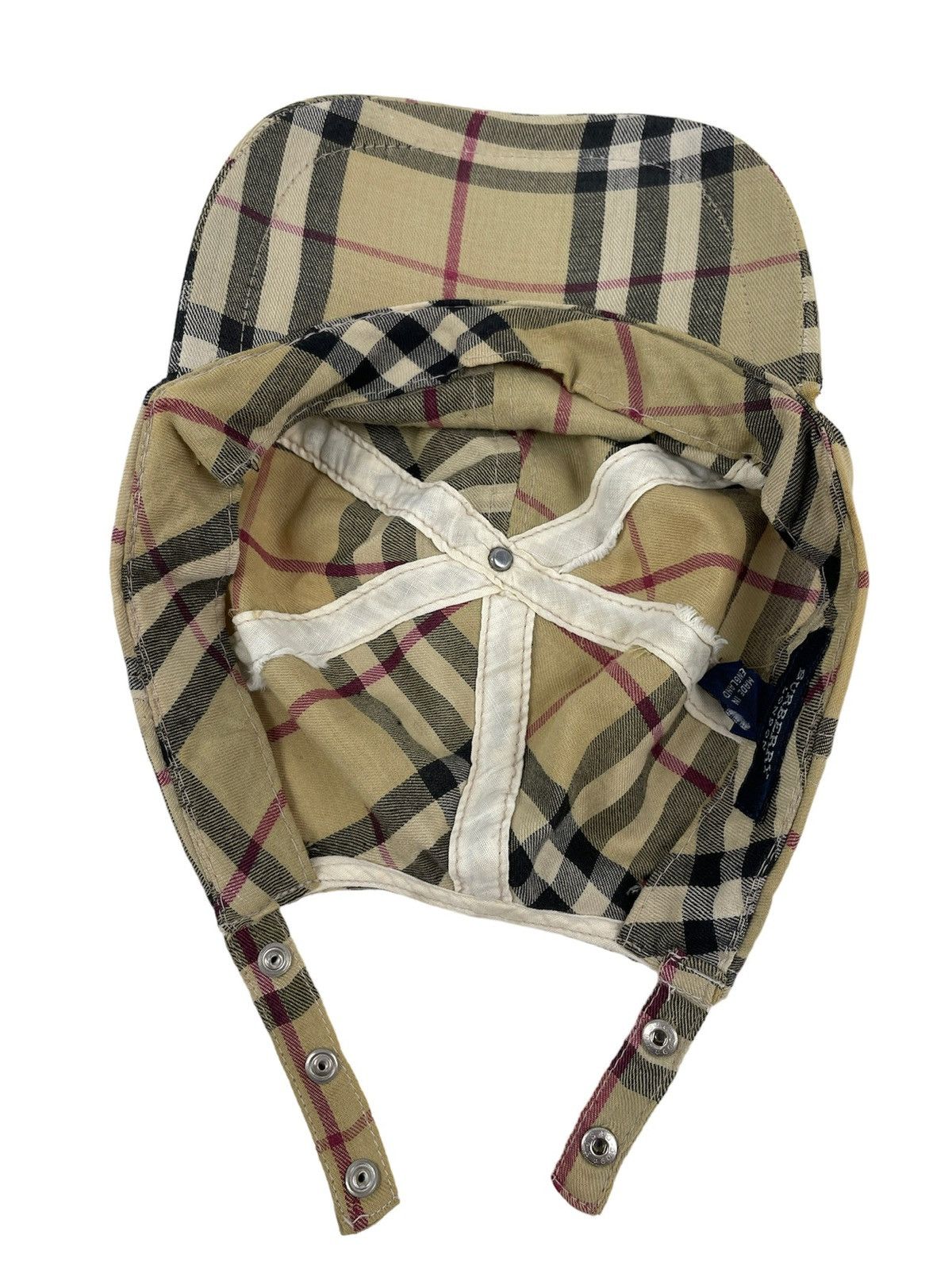 Burberry RARE Nova Check Beige LONDON Bassebal Cap Adjustable Hat M Size ONE SIZE - 7 Thumbnail