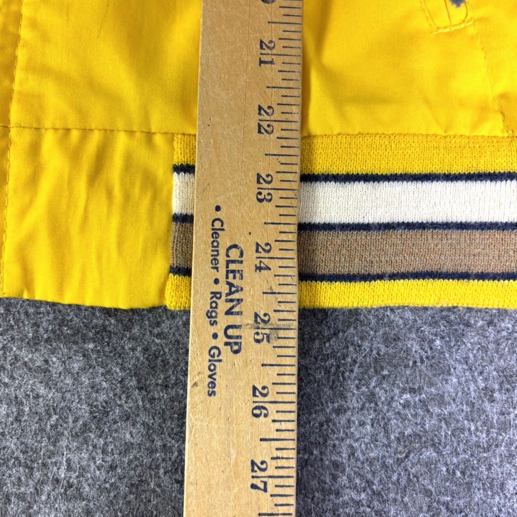JCPenney VINTAGE JCPenney Mens Bomber Jacket Striped Trim Full Zip L Yellow Retro 80s Western Casual Size US L / EU 52-54 / 3 - 4 Thumbnail