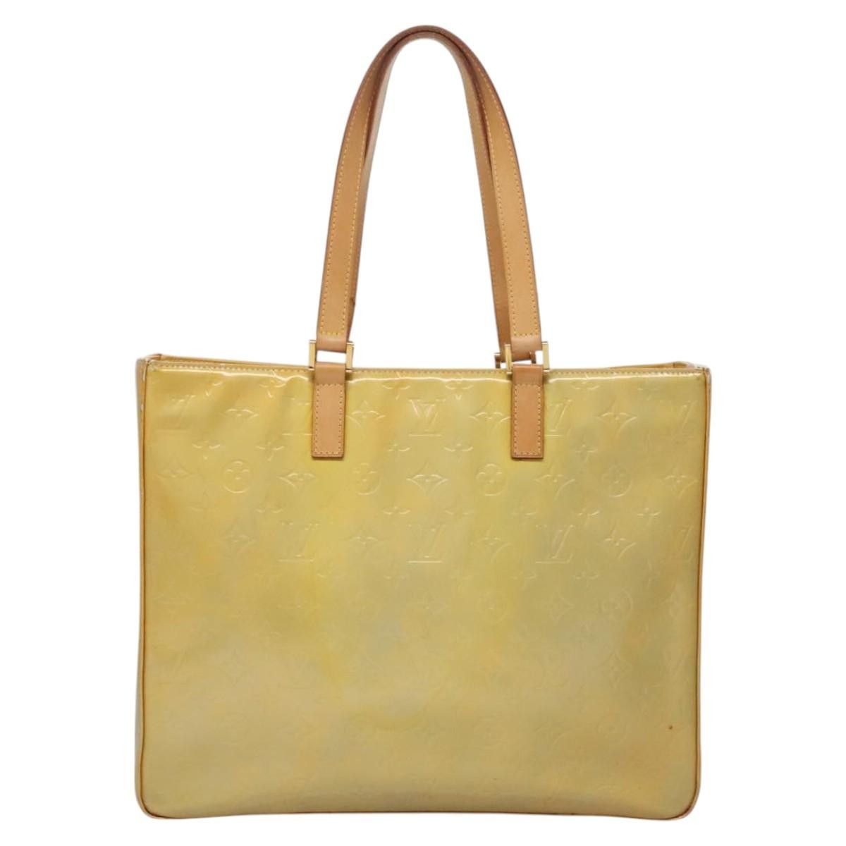 Louis Vuitton LOUIS VUITTON Monogram Vernis Columbus Tote Bag Gris M91028 Size ONE SIZE - 2 Thumbnail
