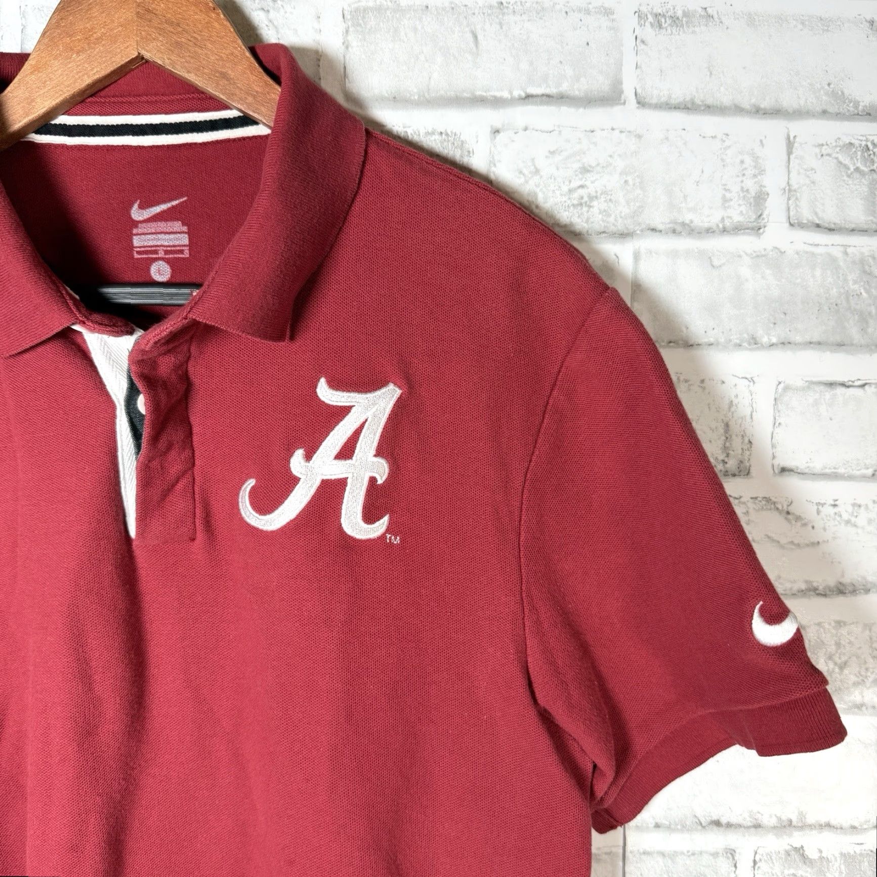 Nike Nike Polo Shirt Mens Size L Red Cotton Casual Alabama Size US L / EU 52-54 / 3 - 2 Thumbnail