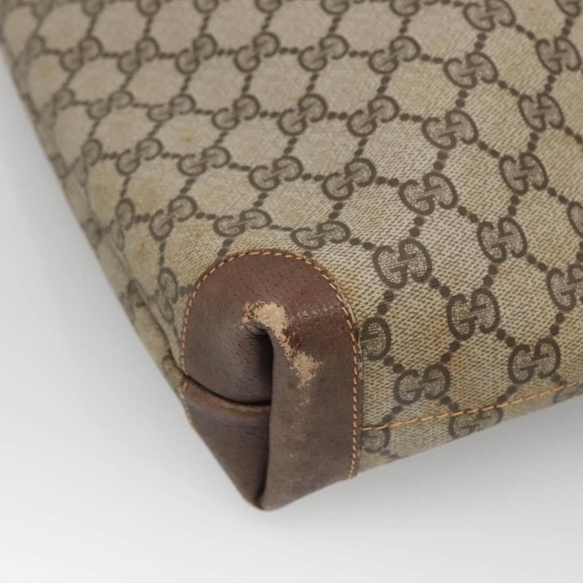 Gucci GUCCI GG Supreme Web Sherry Line Tote Bag Pvc Beige Green Size ONE SIZE - 11 Thumbnail
