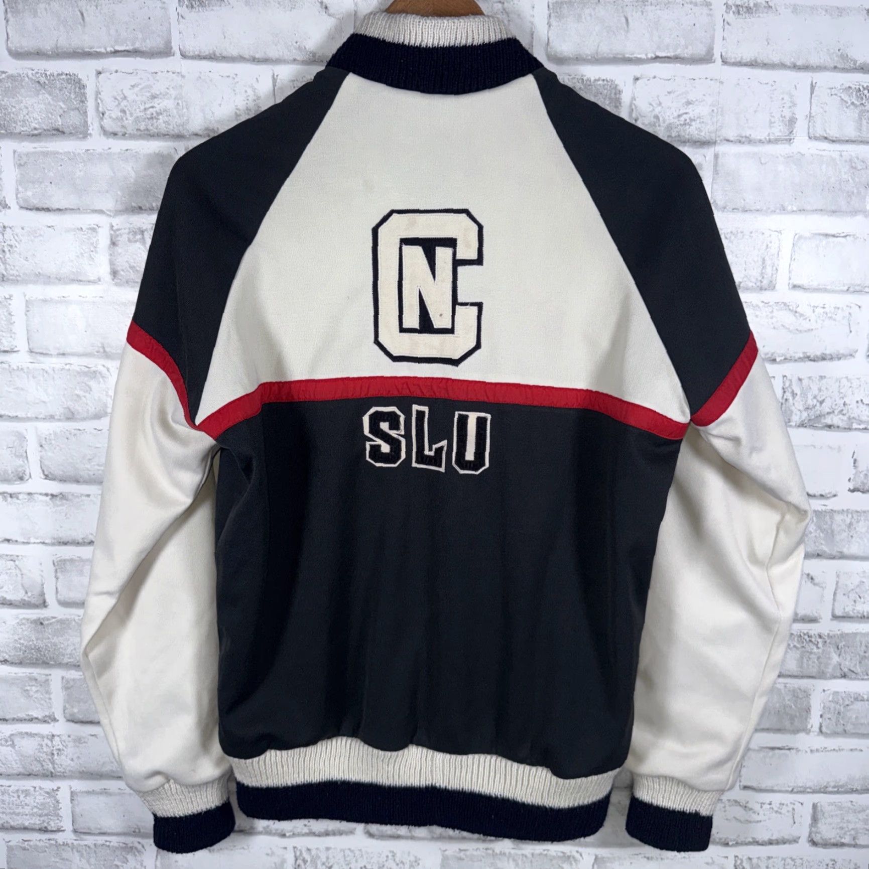 Vintage VINTAGE VTG SLU Boone #27 athletic Track Style Jacket Womens Size M Black Regular Fit Polyester Jacket Size M / US 6-8 / IT 42-44 - 4 Thumbnail