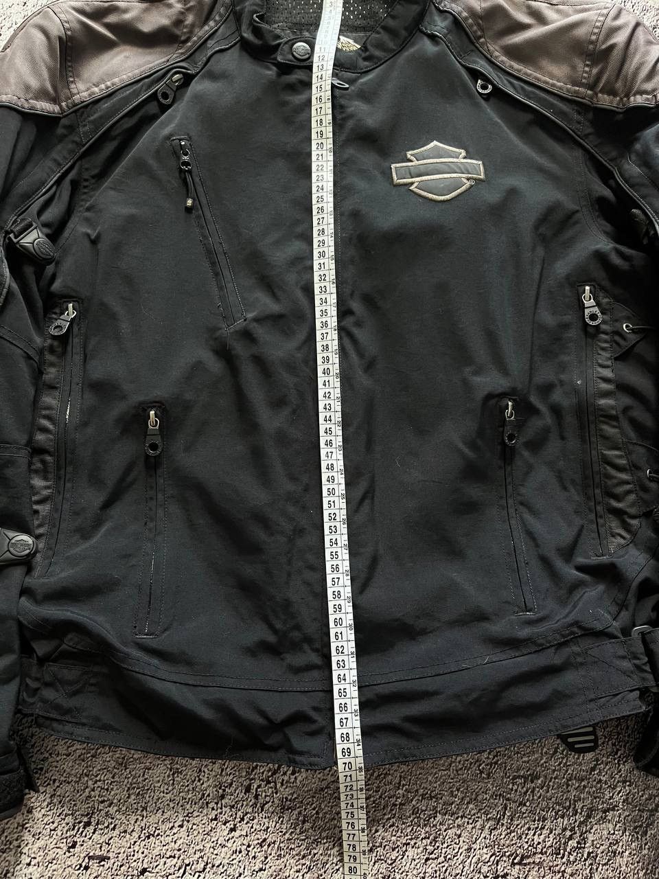 Harley Davidson × Vintage Herley Davidson Jacket Men's Black Gray Armor Reflective Size US XL / EU 56 / 4 - 14 Thumbnail