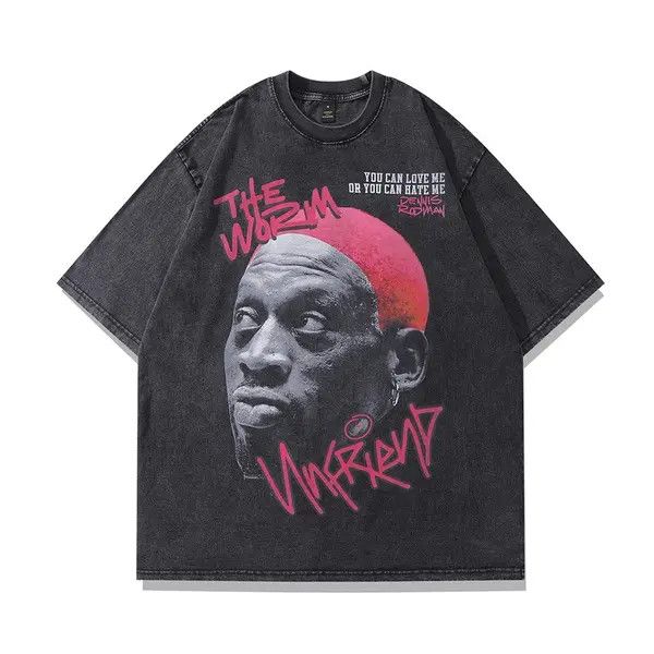 VIBE Streetwear Dennis Rodman Graphic Tee T-Shirt Size US L / EU 52-54 / 3 - 2 Thumbnail
