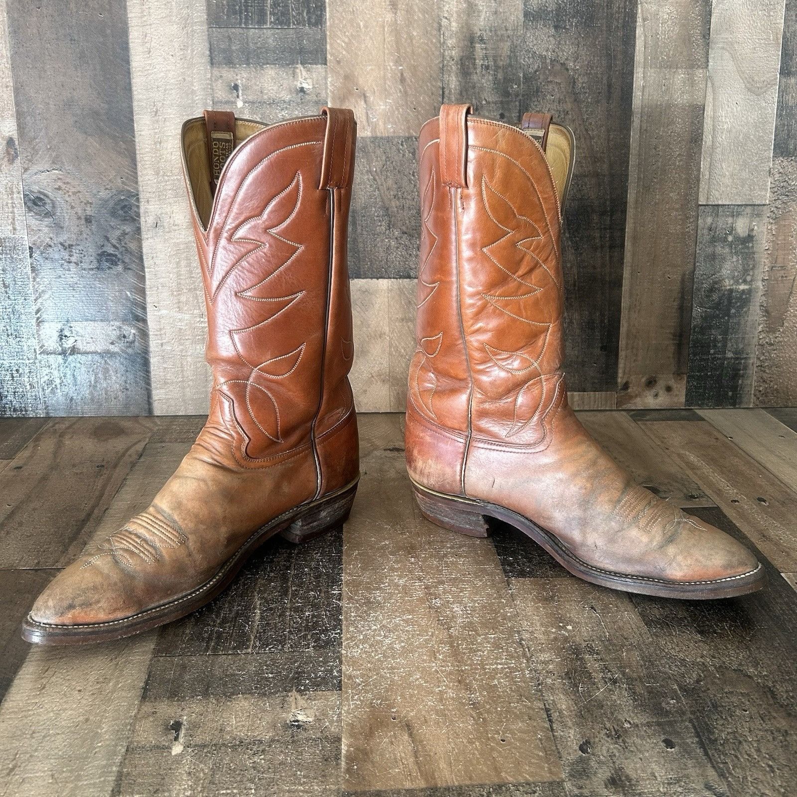 Vintage Hondo Vintage Good Year Sole Western Cowboy Boots Mens 13 D Size US 13 / EU 46 - 10 Thumbnail