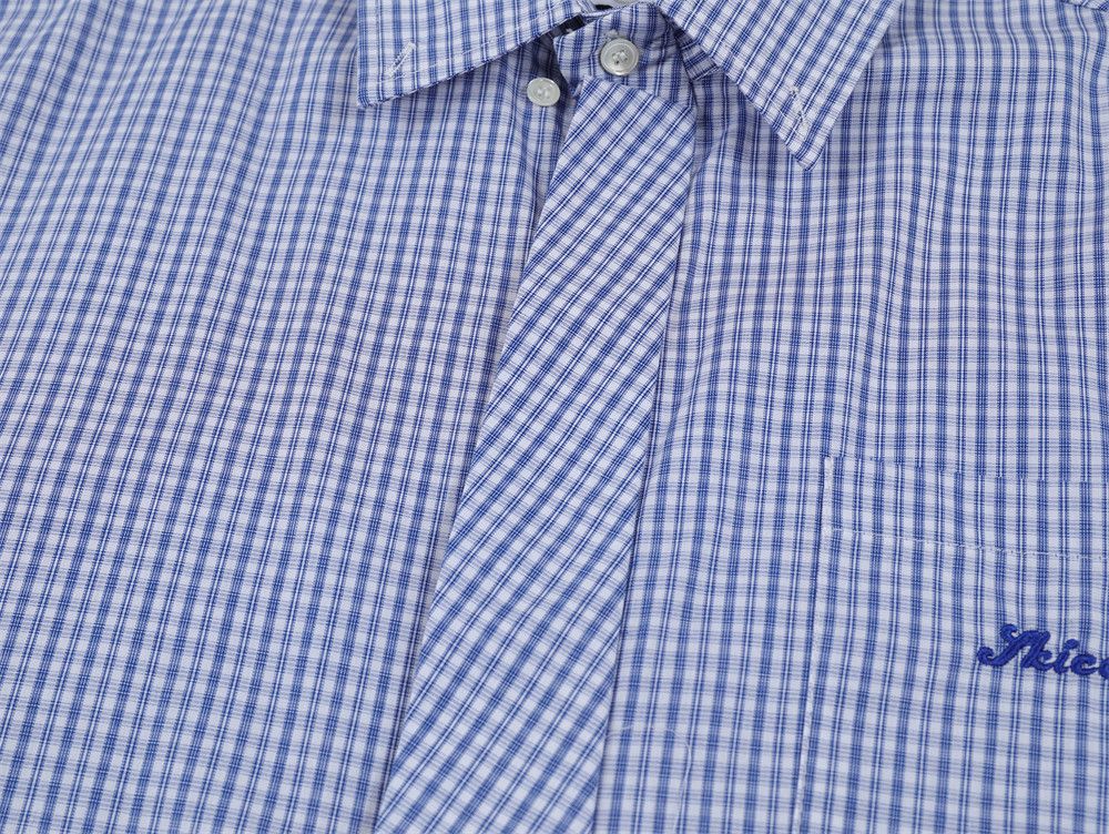 Japanese Brand × Vintage Retro men's loose casual lapel plaid shirt tie y2k Size US M / EU 48-50 / 2 - 4 Thumbnail
