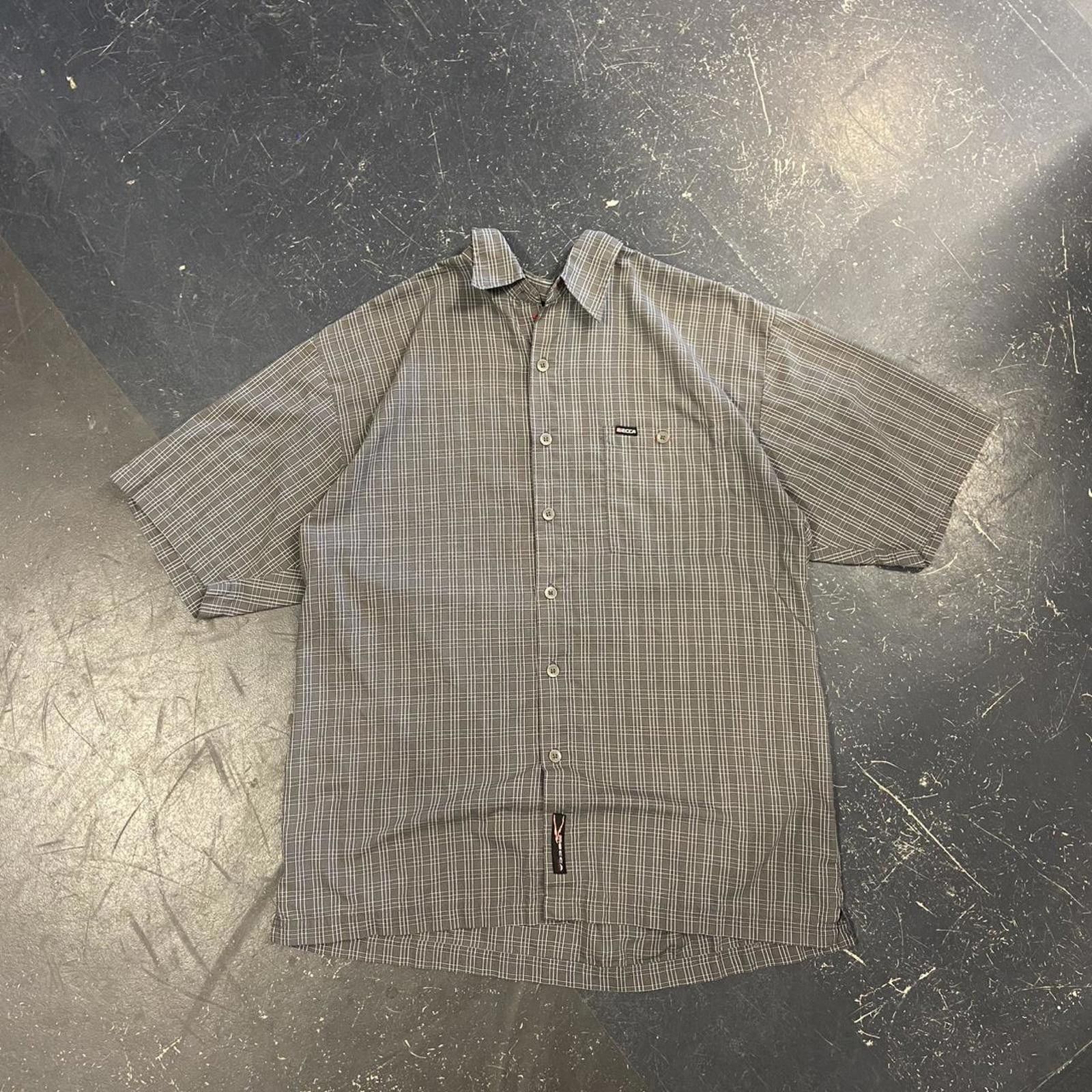 Mecca × Vintage Vintage Y2K Mecca Grey Plaid Button Up Size US L / EU 52-54 / 3 - 3 Thumbnail