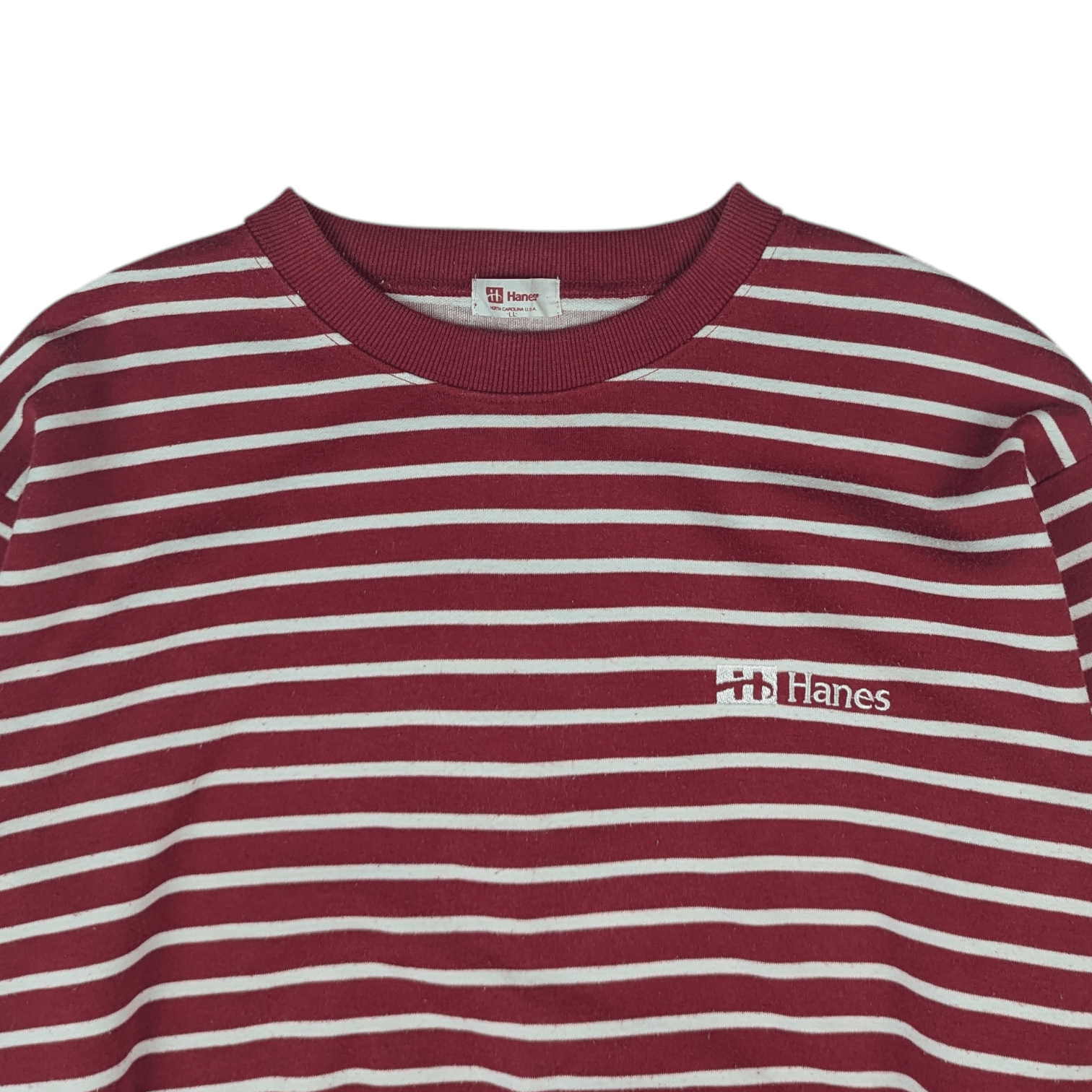 Hanes Vintage 90's HANES Red Striped Sweatshirts Size US M / EU 48-50 / 2 - 5 Thumbnail