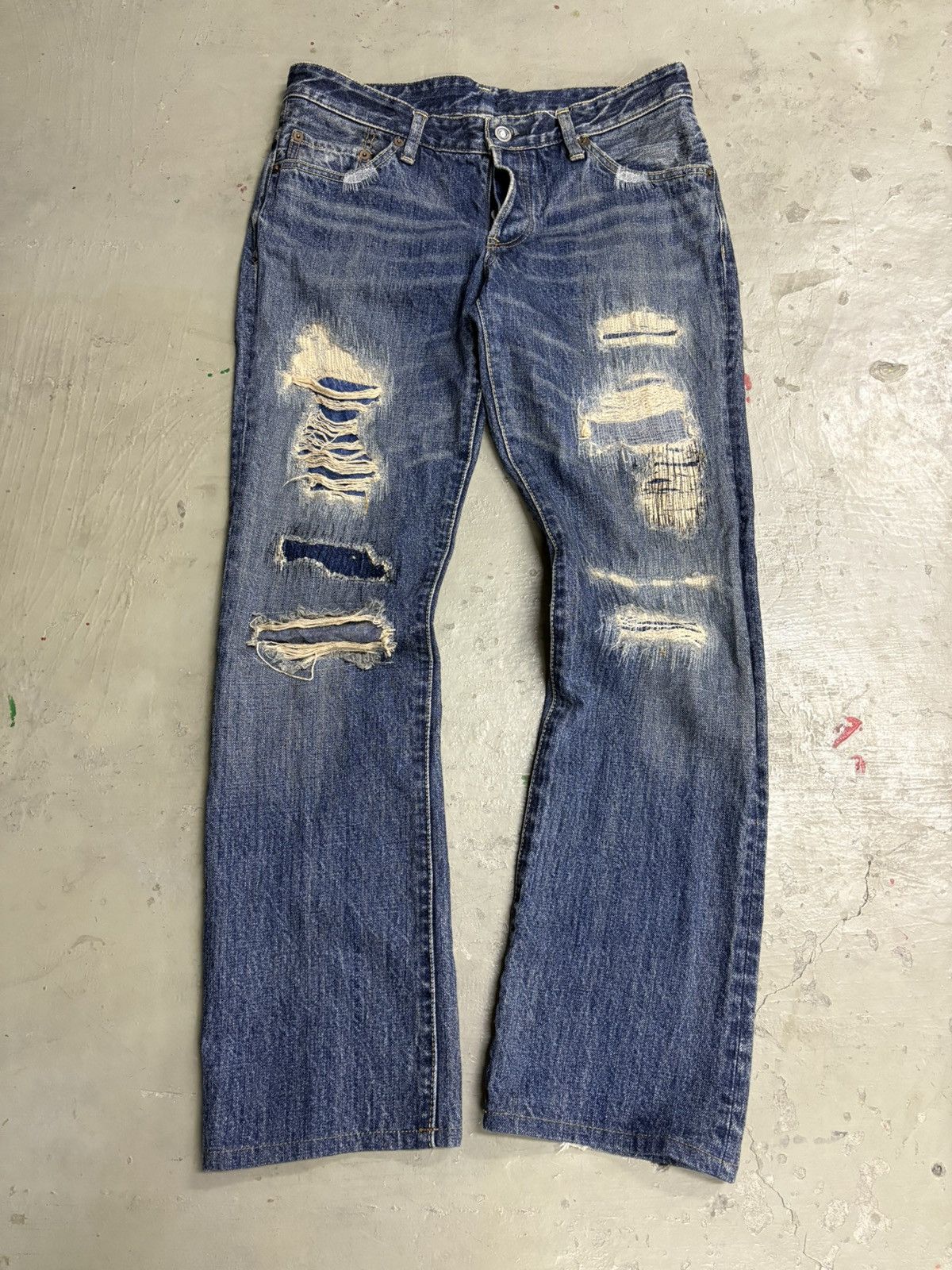 Johnbull JOHNBULL COMPANY Multi Pocket Wash Unique Two Tone Jeans Size US 32 / EU 48 - 1 Thumbnail