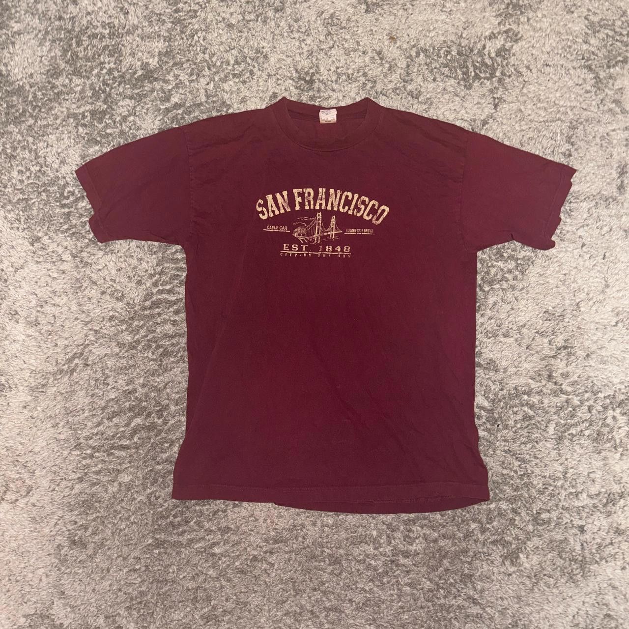 Designer Men's Burgundy and Red Tshirt Size US XL / EU 56 / 4 - 1 Thumbnail