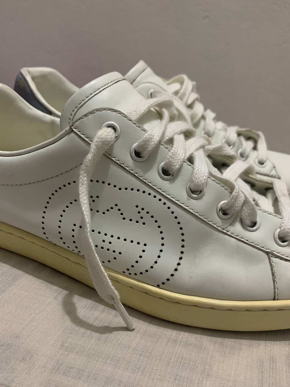 Gucci Gucci Ace GG perforated sneakers Size US 8.5 / EU 41-42 - 2 Thumbnail