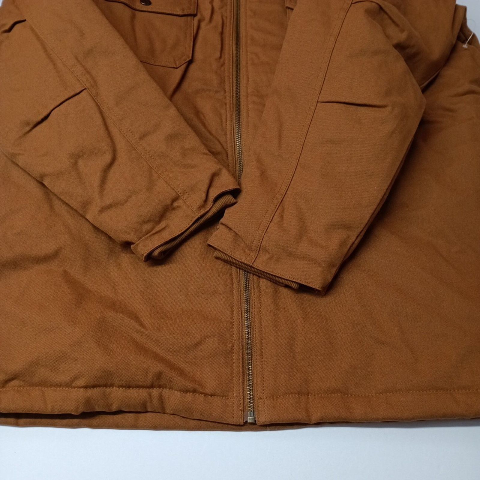 Wrangler Wrangler Jacket Quilt Lined Brown Men's XL Canvas Hooded Size US XL / EU 56 / 4 - 2 Thumbnail