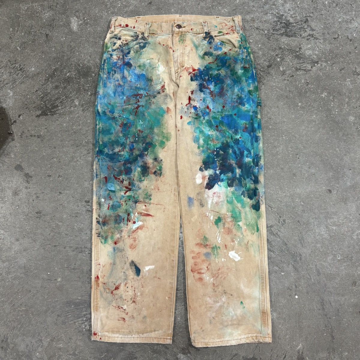 Dickies Workwear Dickies Extremely Painted Splatter Sunfaded Tan Size US 32 / EU 48 - 1 Thumbnail