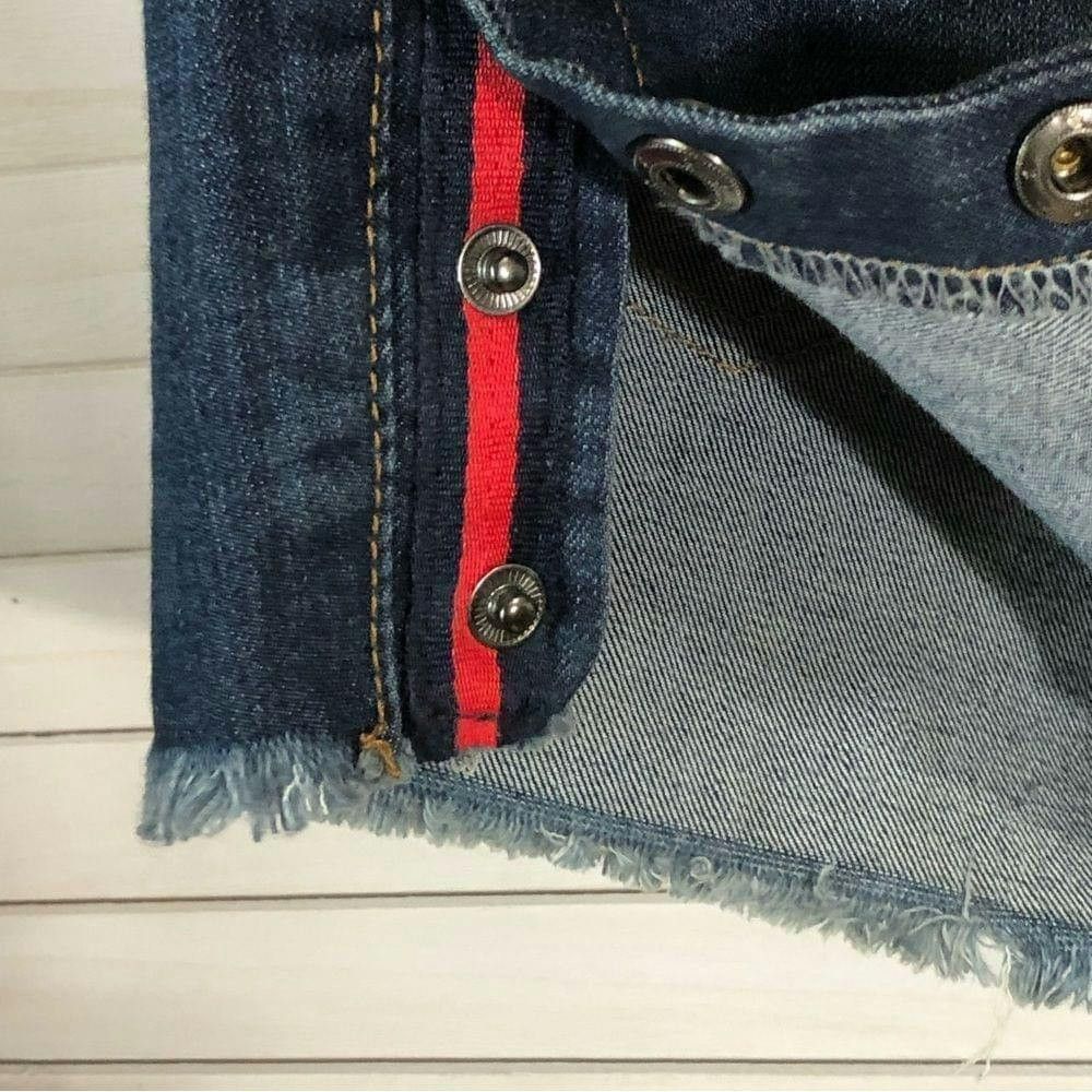 Other Arizona Jeans snap buttons distressed denim jeans shorts S Size 27" / US 4 / IT 40 - 3 Thumbnail