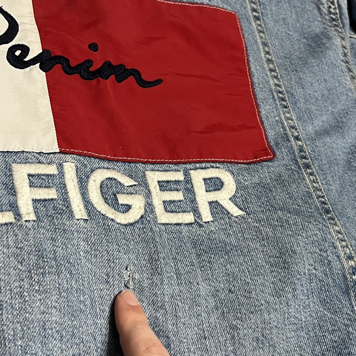 Tommy Hilfiger × Tommy Jeans × Vintage VTG Tommy Hilfiger Denim Trucker Jacket Sherpa lined hooded Size US L / EU 52-54 / 3 - 8 Thumbnail
