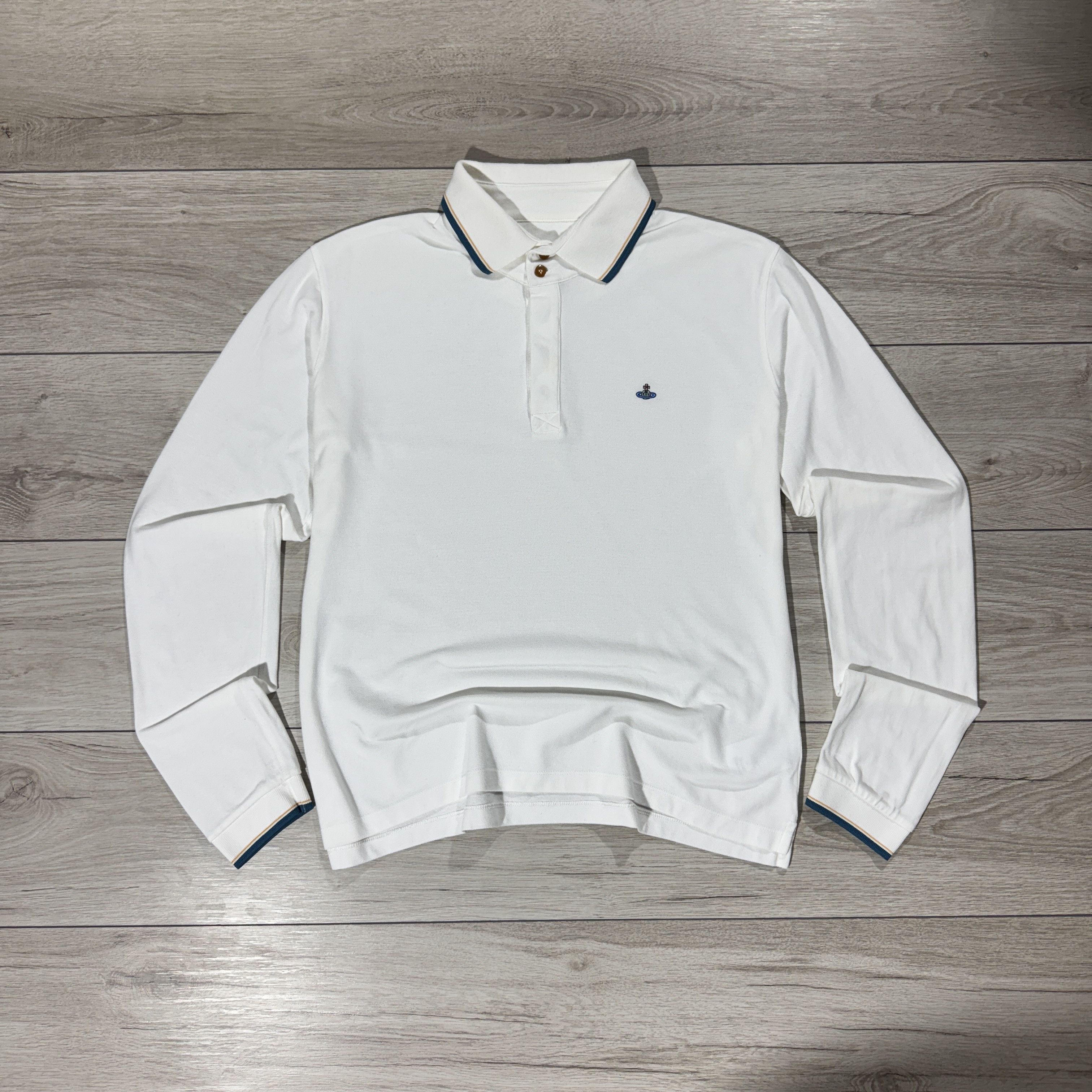 Vivienne Westwood Vivienne Westwood Y2K White Polo Long Sleeve Size L Size US L / EU 52-54 / 3 - 1 Thumbnail