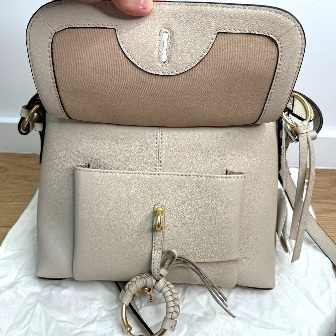 See by Chloe NWT See by Chloé Small Joan Beige Tan Leather Shoulder Bag Size ONE SIZE - 12 Thumbnail