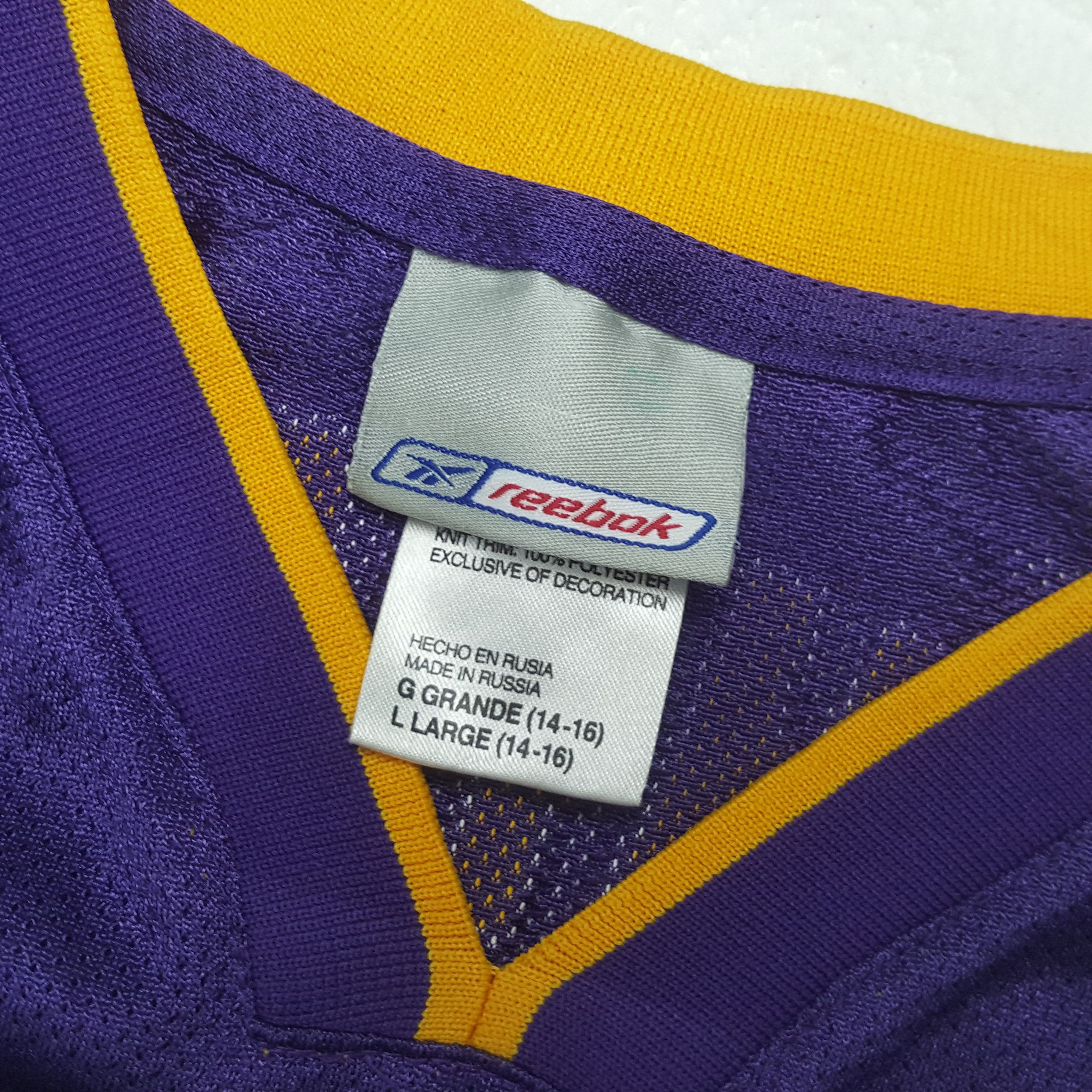 NBA Reebok Lakers Los Angeles Basketball Team Jersey RR6 Size US M / EU 48-50 / 2 - 5 Thumbnail