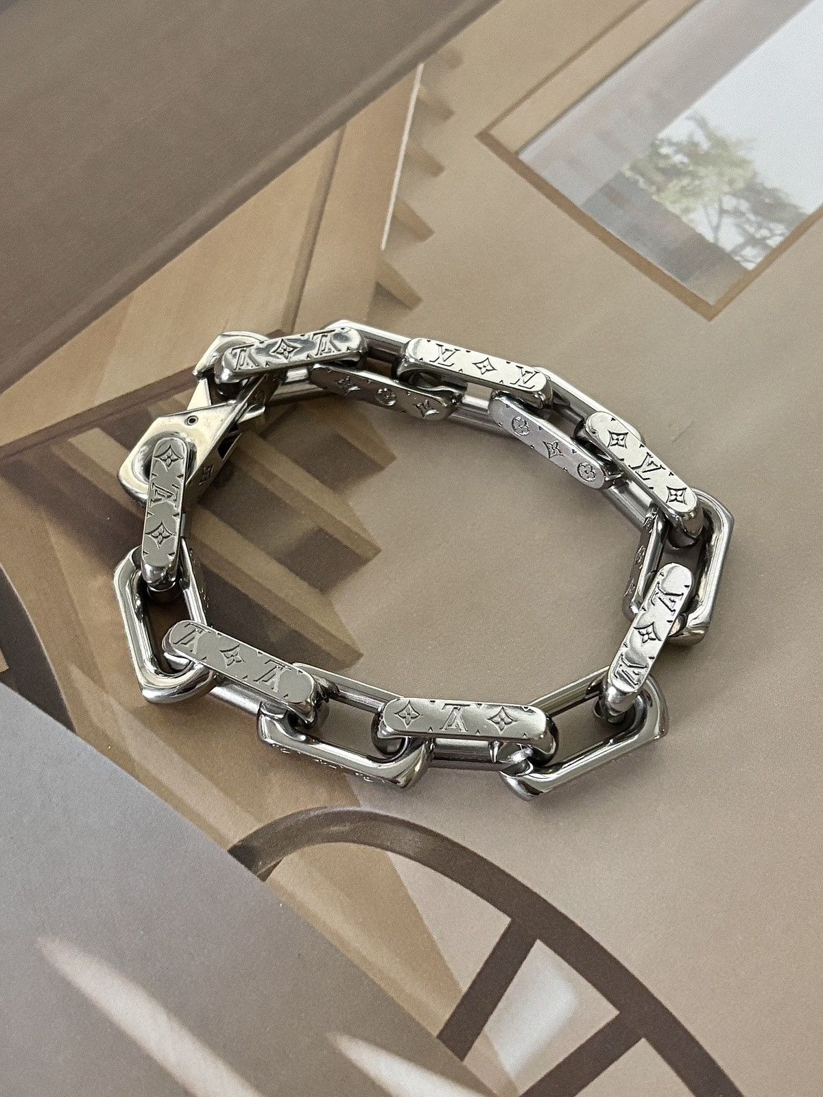 Louis Vuitton VIRGIL LOUIS VUITTON MONOGRAM CUBAN BRACELET Size ONE SIZE - 1 Thumbnail