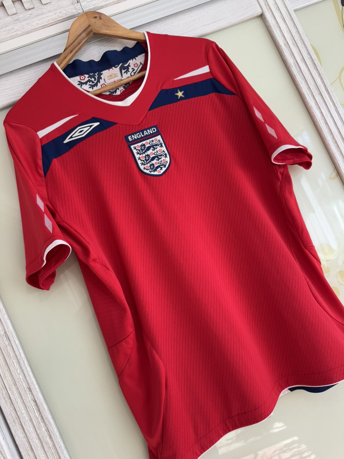 Umbro England 2008-2009 Away Soccer Jersey Football Kit Shirt Size US L / EU 52-54 / 3 - 5 Thumbnail