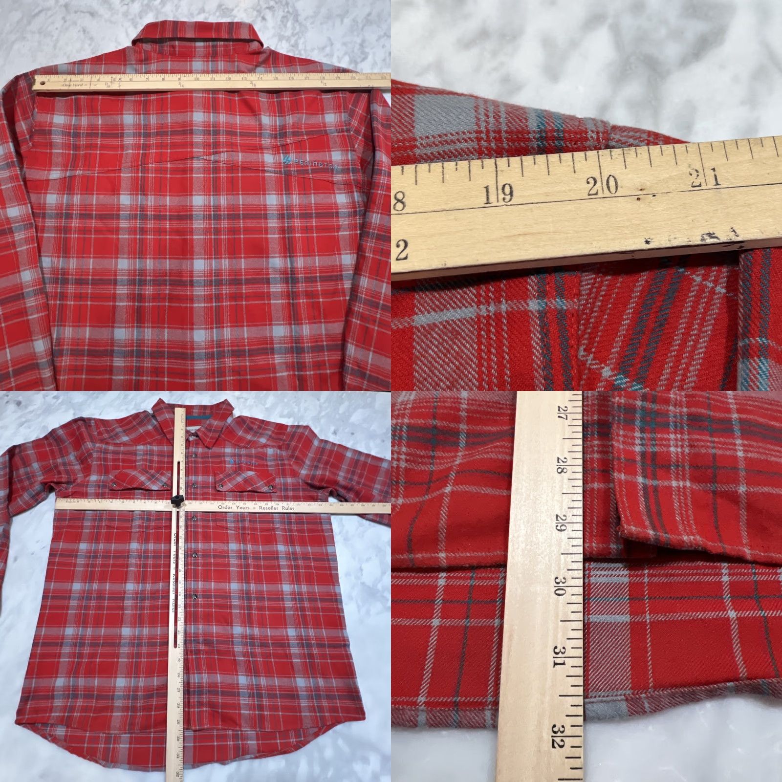 Vintage Redington Fly Fishing & Tackle Flannel Pearl Snap Shirt Men XL Long Sleeve Plaid Size US XL / EU 56 / 4 - 8 Thumbnail