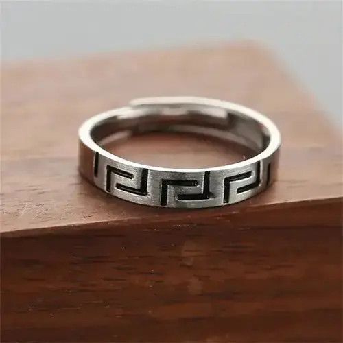 Ring Of Fire Lines Geometry Ring Size ONE SIZE - 1 Thumbnail