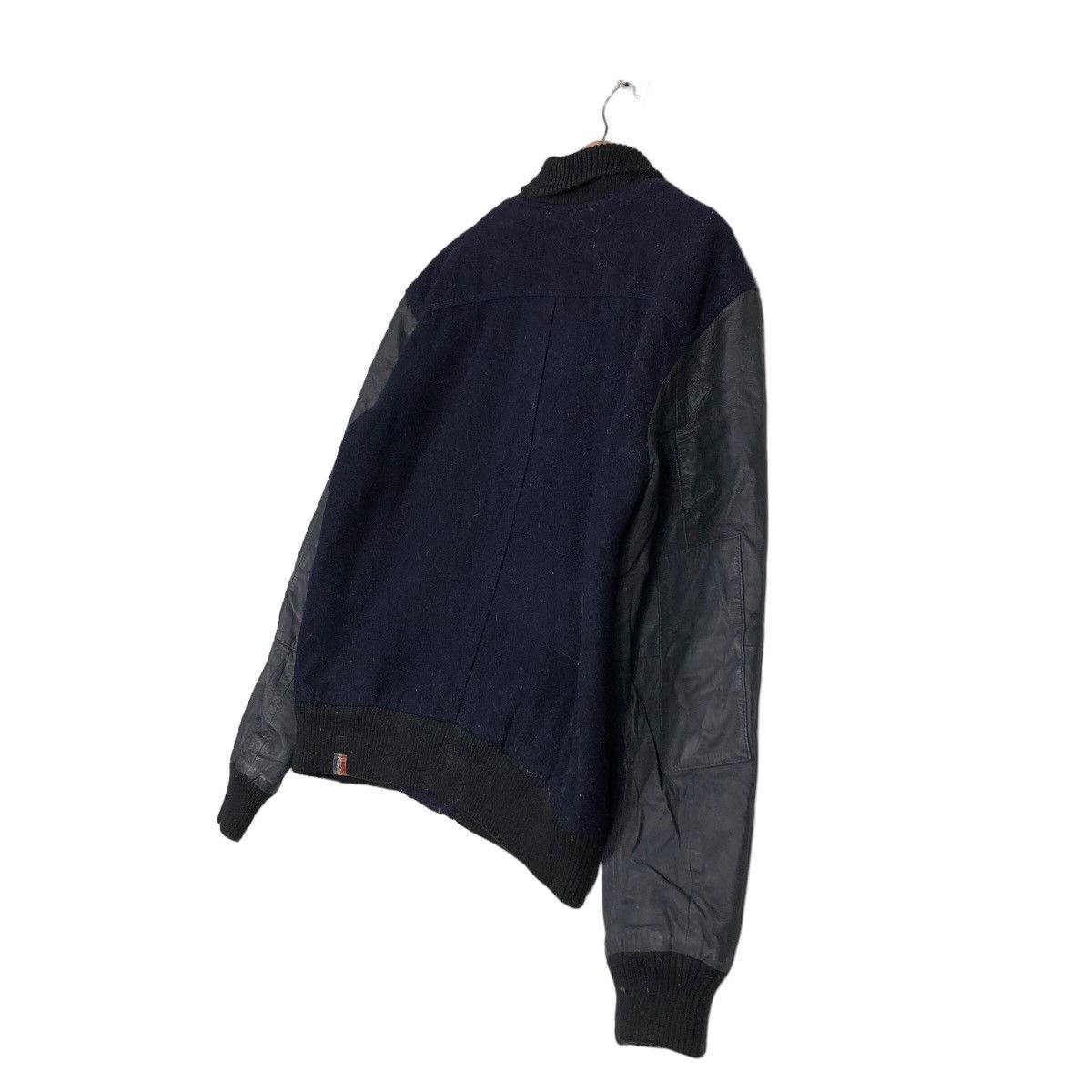 Japanese Brand Vintage Leather Jacket Fly Hilfiger Denim Big Logo SpellOut Size US L / EU 52-54 / 3 - 10 Thumbnail