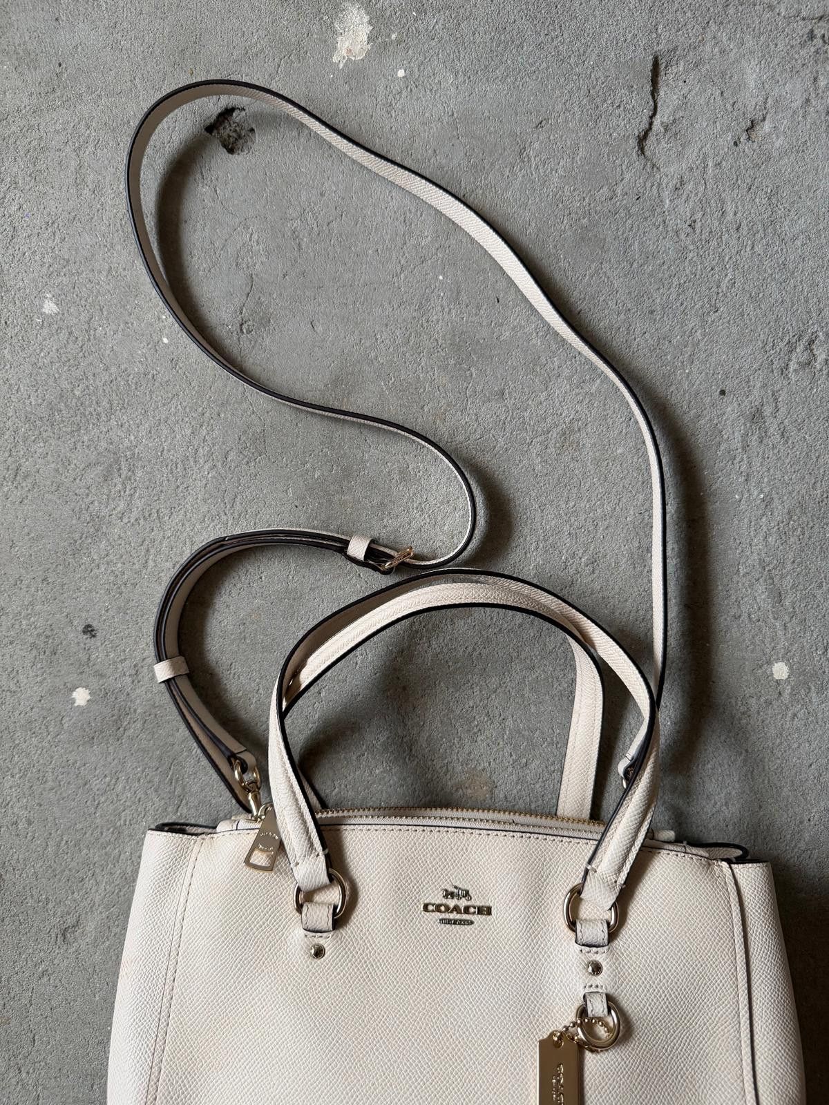 Coach Coach 2Way Mini Christie Leather Shoulder Bag White Size ONE SIZE - 4 Thumbnail