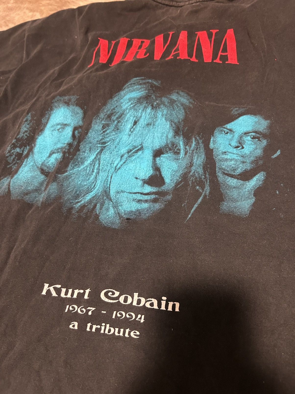Vintage VINTAGE RARE NIRVANA KURT COBAIN EMBROIDED TEE SZ XL Size US XL / EU 56 / 4 - 2 Thumbnail