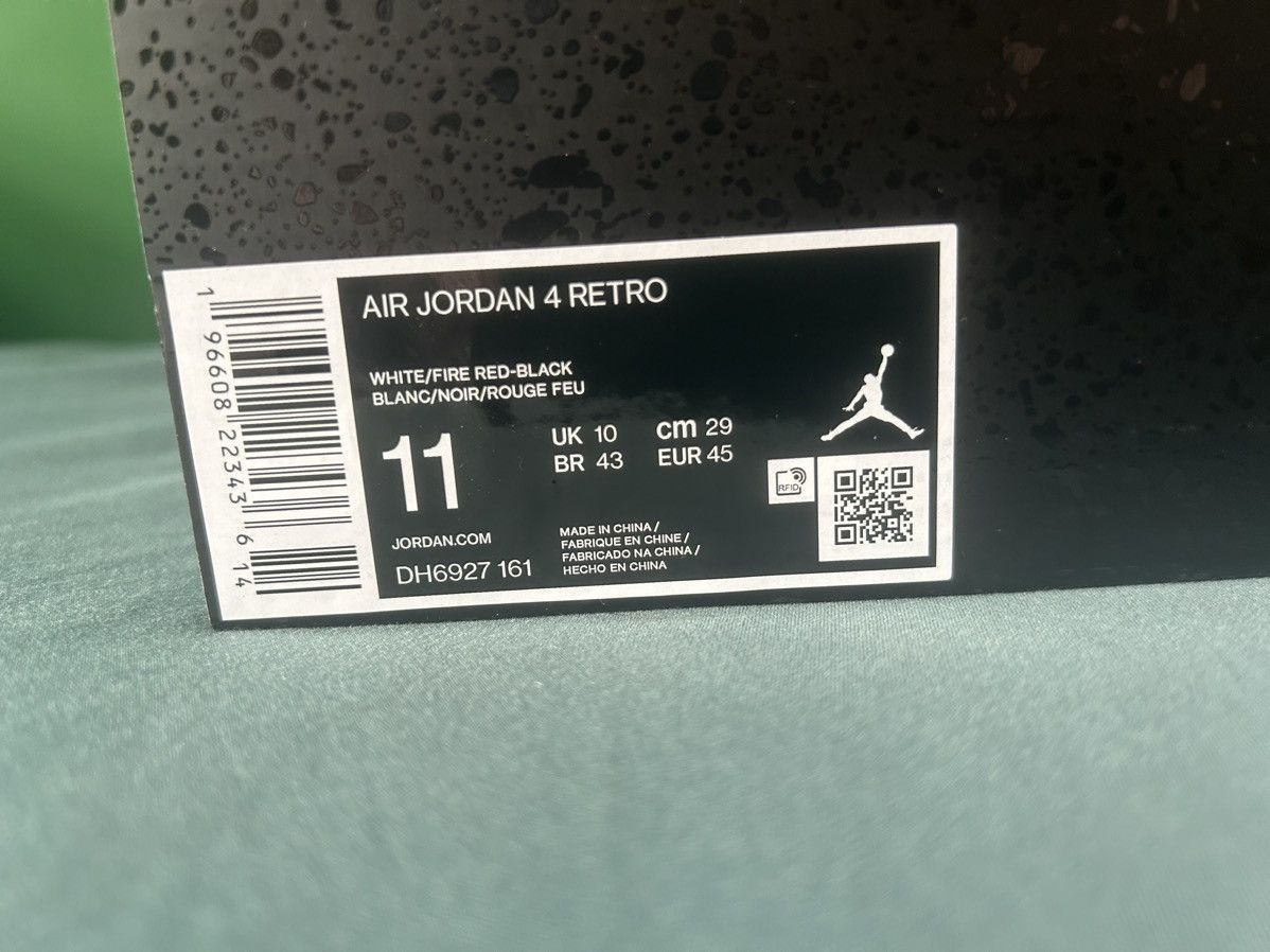 Jordan Brand Nike Air Jordan 4 Red Cement 2023 Size US 11 / EU 44 - 6 Thumbnail