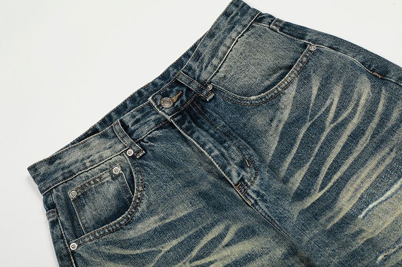 Vintage American street style ripped straight leg jeans for men Size US 32 / EU 48 - 3 Thumbnail