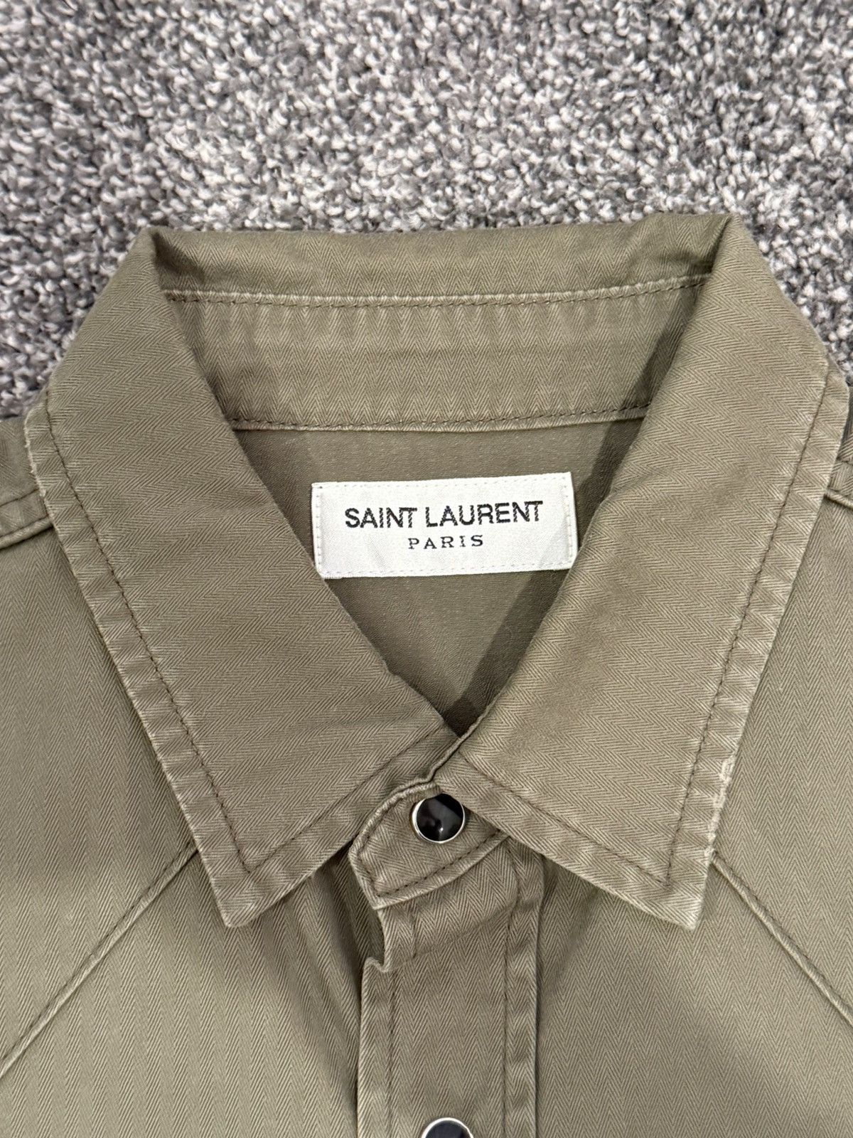 Saint Laurent Paris SLP Saint Laurent western snap button up shirt Size US XL / EU 56 / 4 - 8 Thumbnail