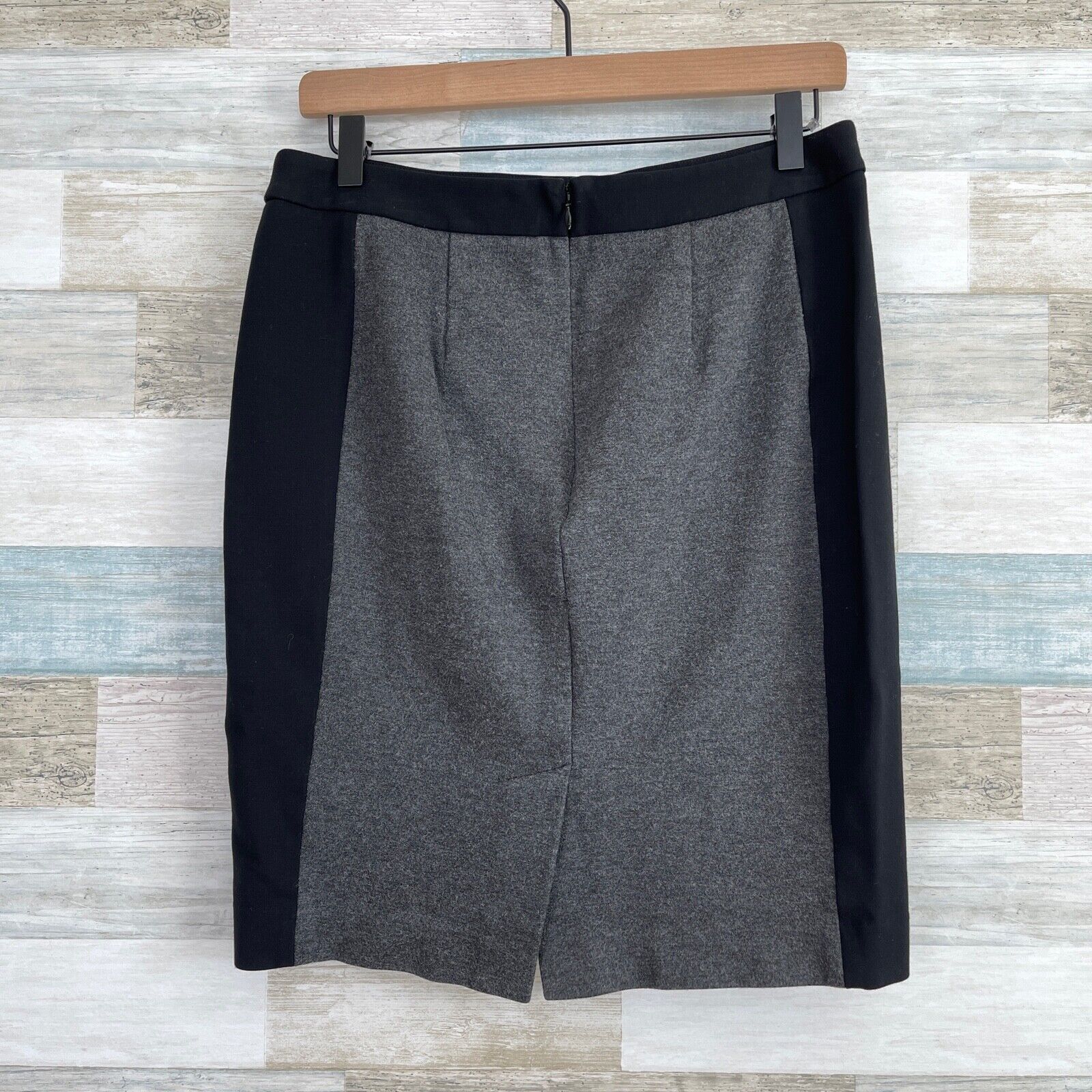 Loft LOFT Colorblock Ponte Pencil Skirt Black Gray Womens 6 Size 28" / US 6 / IT 42 - 3 Thumbnail