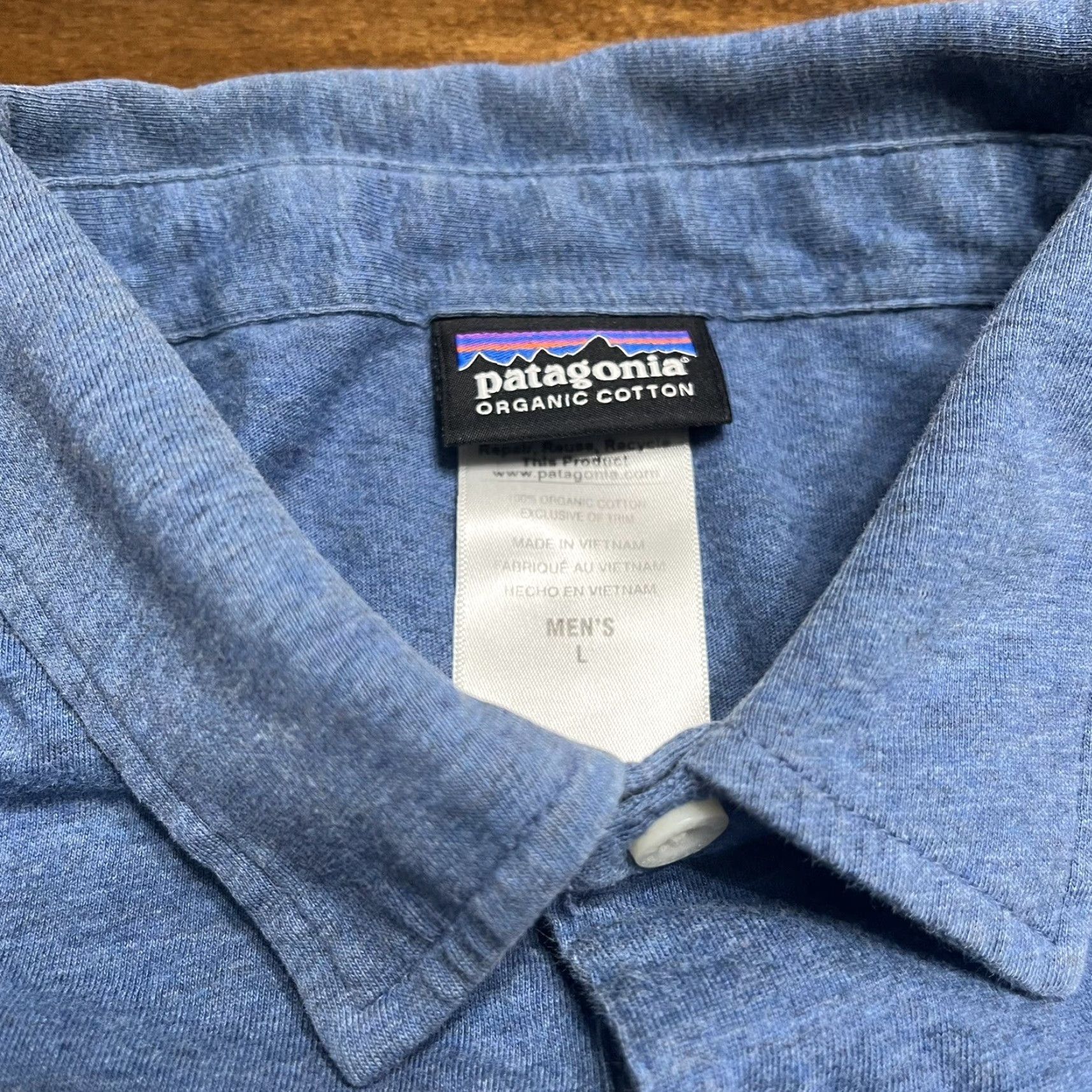 Patagonia Patagonia Polo Shirt Men's Adult Large Blue Pocket Collared Organic Cotton Polo Shirt Polo Mens Large Blue Patagonia Pocket Collared Organic Cotton Size US L / EU 52-54 / 3 - 4 Thumbnail