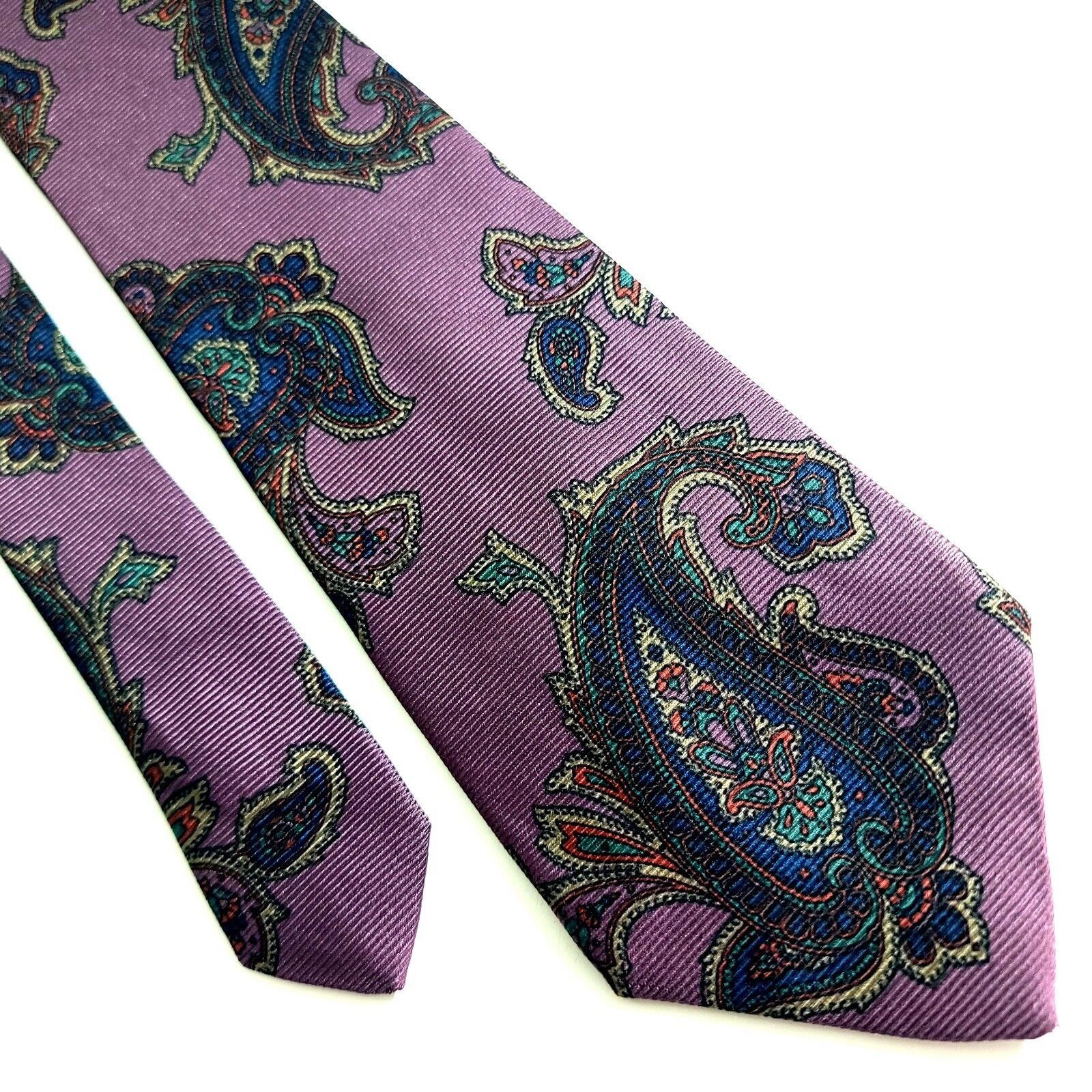 Designer Chuck Hines Barrington Purple Paisley Woven Silk Tie Size ONE SIZE - 1 Thumbnail