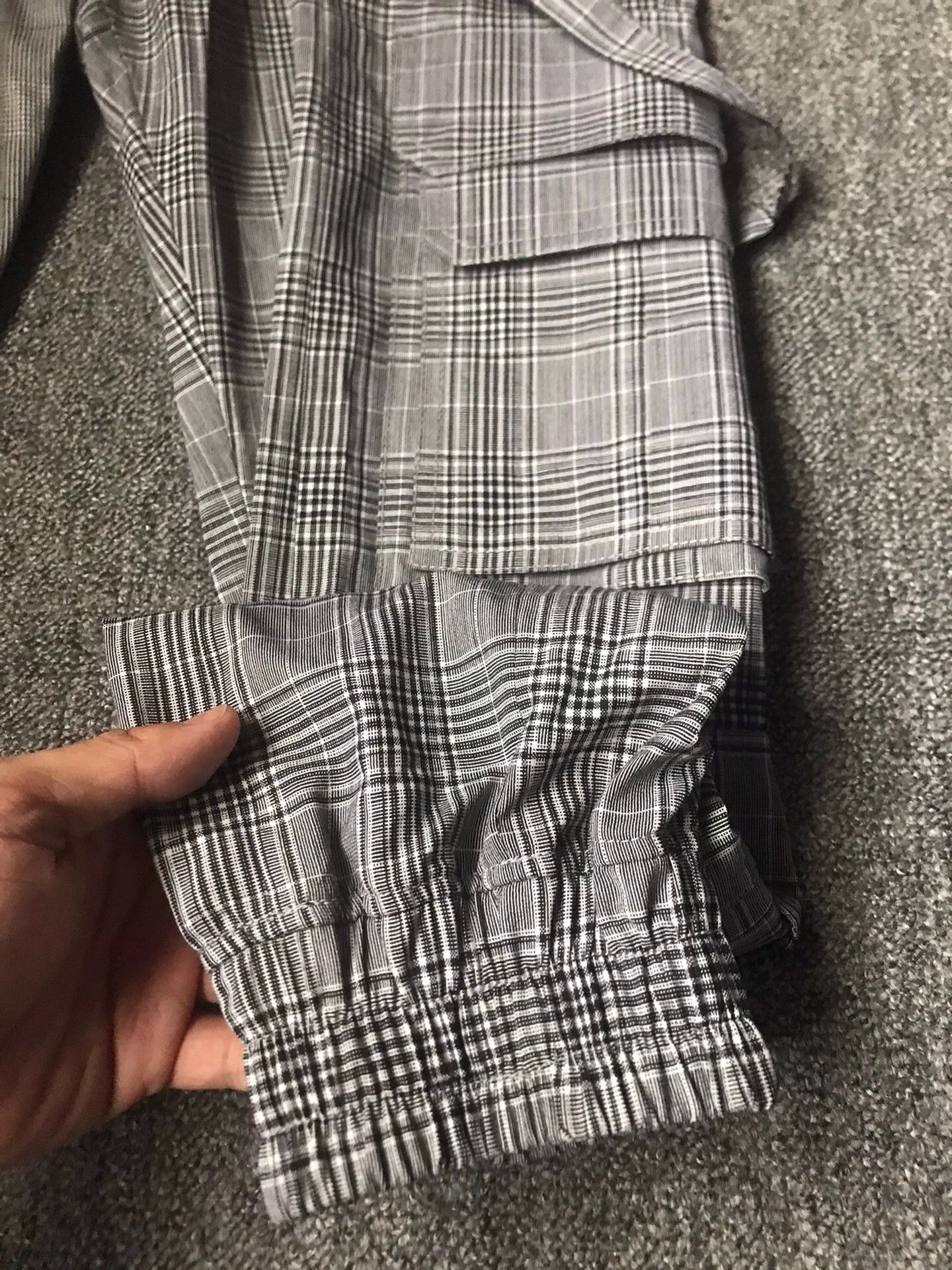 Juun.J Juun.J Wool Cuffed Asymmetric Check Side Tie 48 Size US 32 / EU 48 - 3 Thumbnail