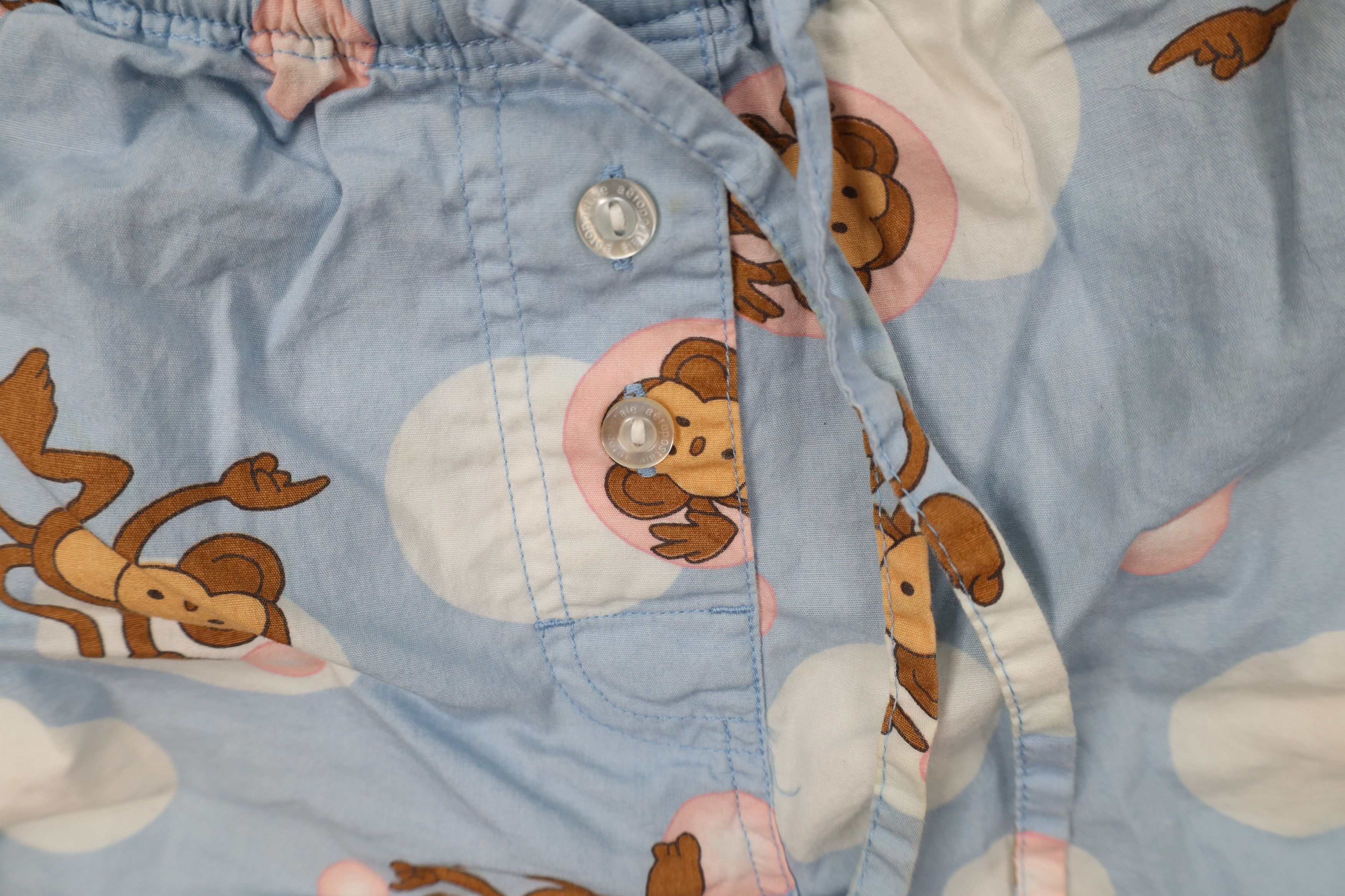 Aeropostale Vintage Y2K Aeropostale Babydoll Monkey Pajamas Pants Size 32" / US 10 / IT 46 - 10 Thumbnail