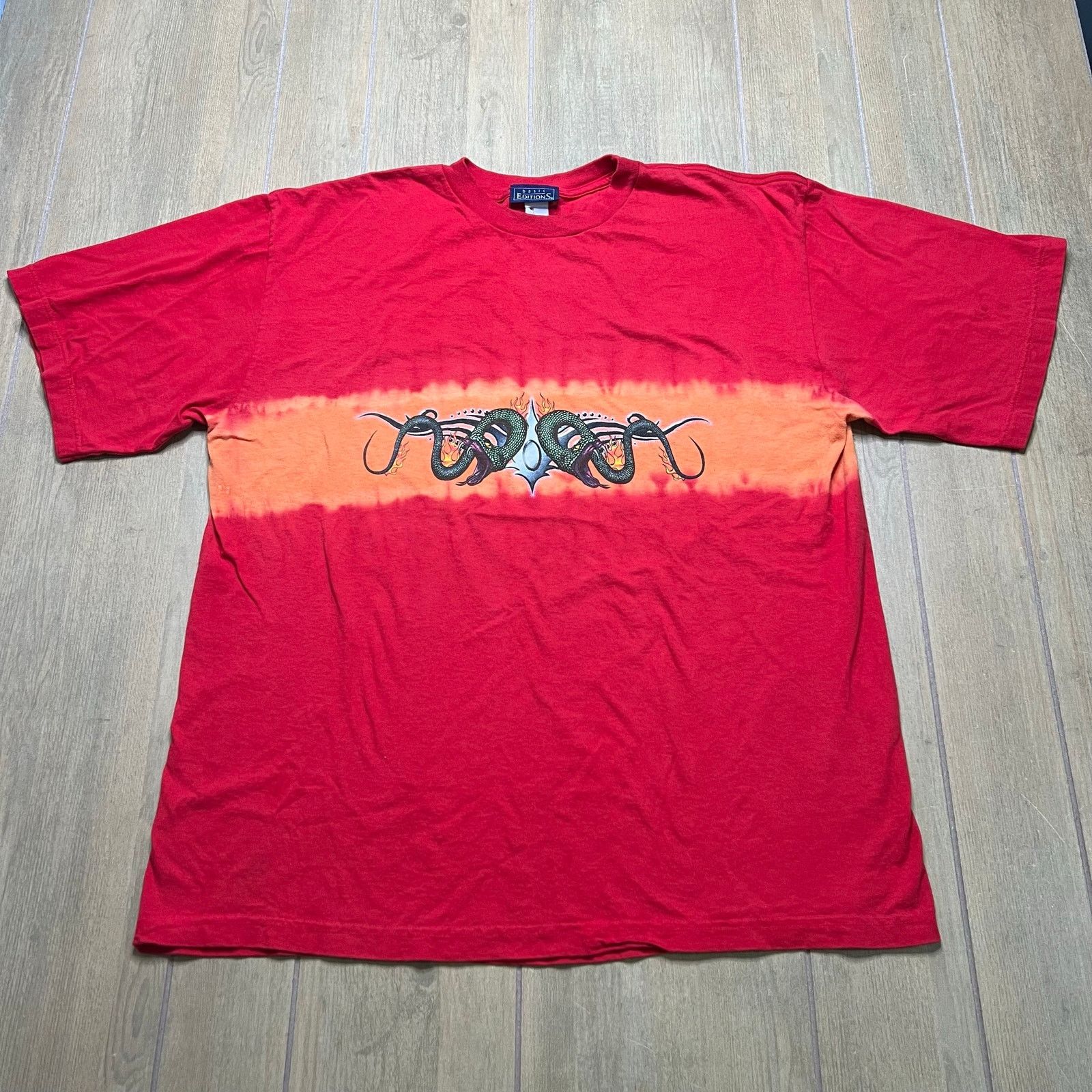 Basic Editions Vintage 90s Basic Editions Tie Dye Snake T Shirt Fade Men XL Size US XL / EU 56 / 4 - 1 Thumbnail