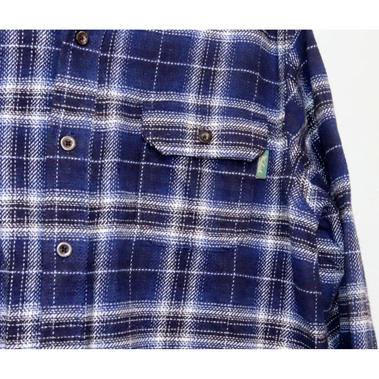Vintage Woolrich Brawny Shirt Shacket Woolrich Mens Large Blue Plaid Flannel Heavy Button-Up Shirt Shacket Size US L / EU 52-54 / 3 - 4 Thumbnail