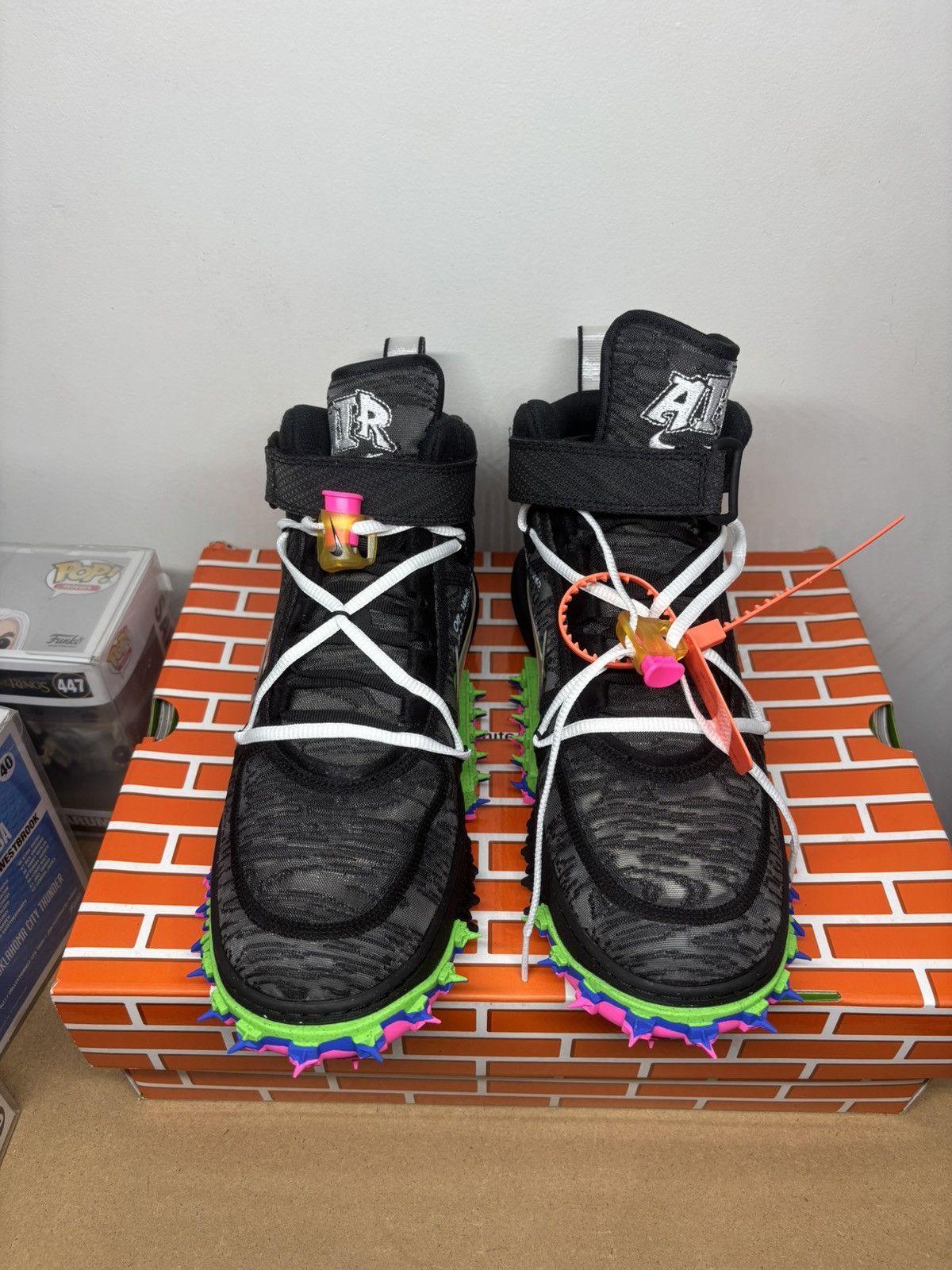 Nike × Off-White NIKE x OFF-WHITE Air Force 1 Mid SP Black Men's - Size 10.5 Size US 10.5 / EU 43-44 - 3 Thumbnail