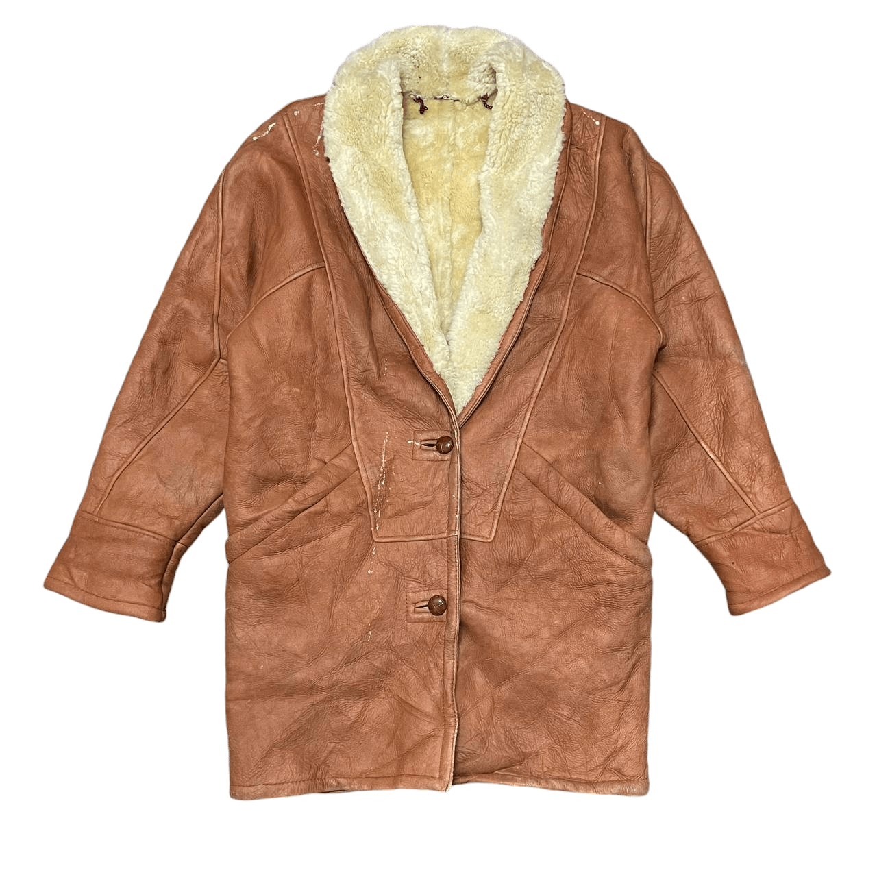 Vintage Hugo Bugati Milano Shearling Leather Jacket
