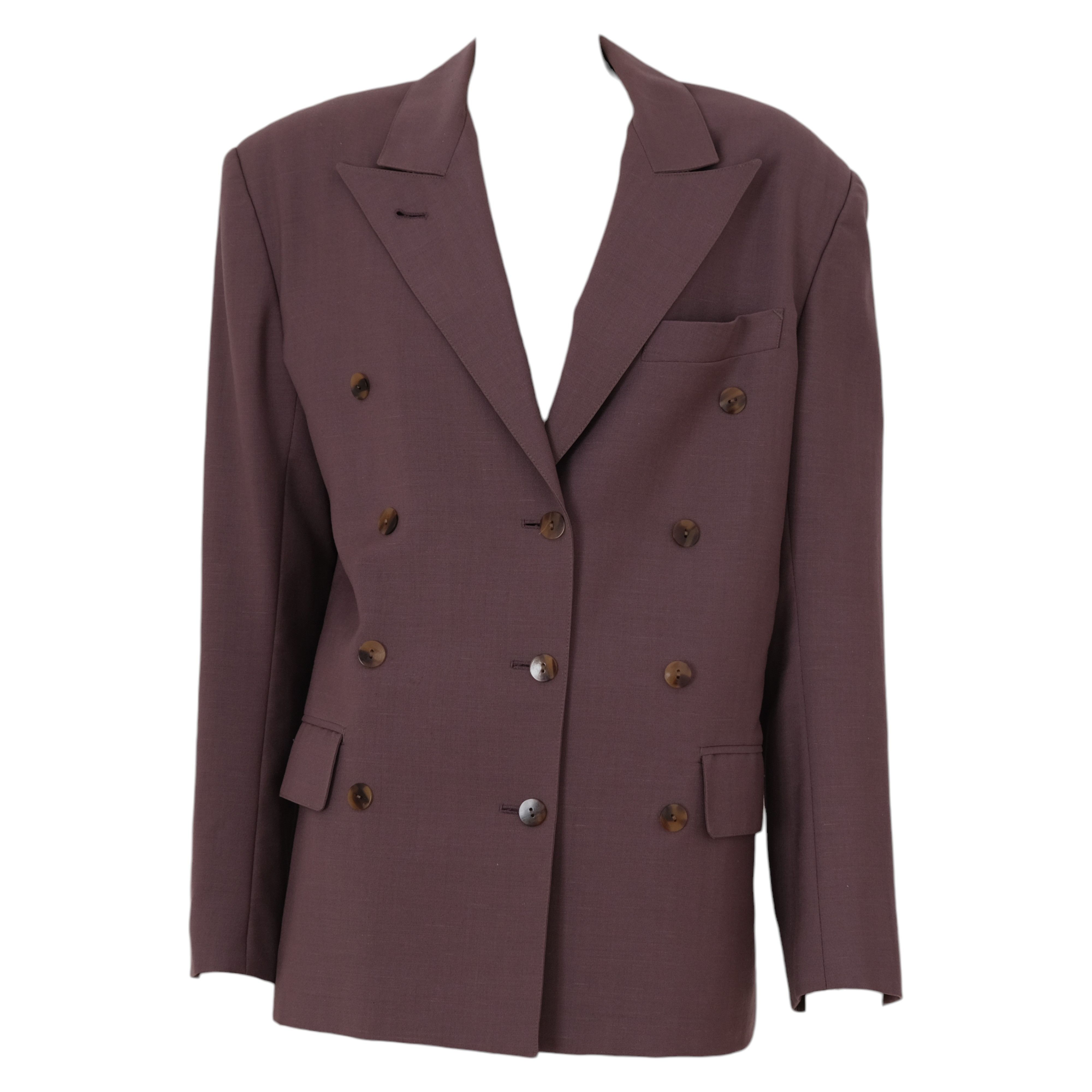 image of Jean Paul Gaultier 1980S Gaultier Pour Gibo Peak Lapel Blazer in Mauve, Women's (Size Small)