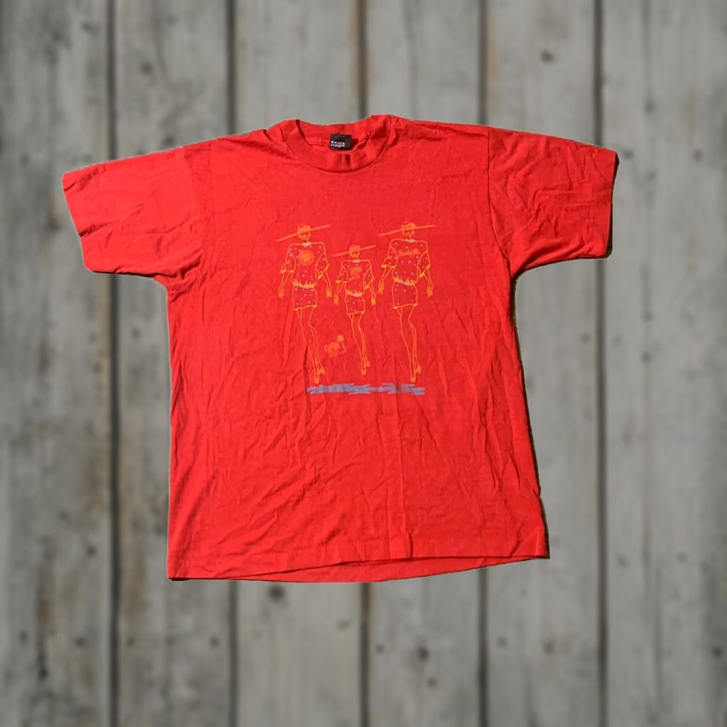 Vintage VINTAGE 90s California Style US Beverly Hills Fashion T Shirt Adult Large Red Unisex Size US L / EU 52-54 / 3 - 1 Thumbnail