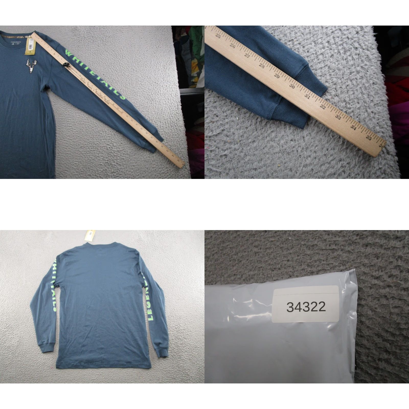 Vintage Legendary Whitetails Long Sleeve Shirt Mens M Blue Cotton Crew Neck 2020s Outdoor Winter Fall Spring T-Shirt Regular Mens Size US M / EU 48-50 / 2 - 8 Thumbnail
