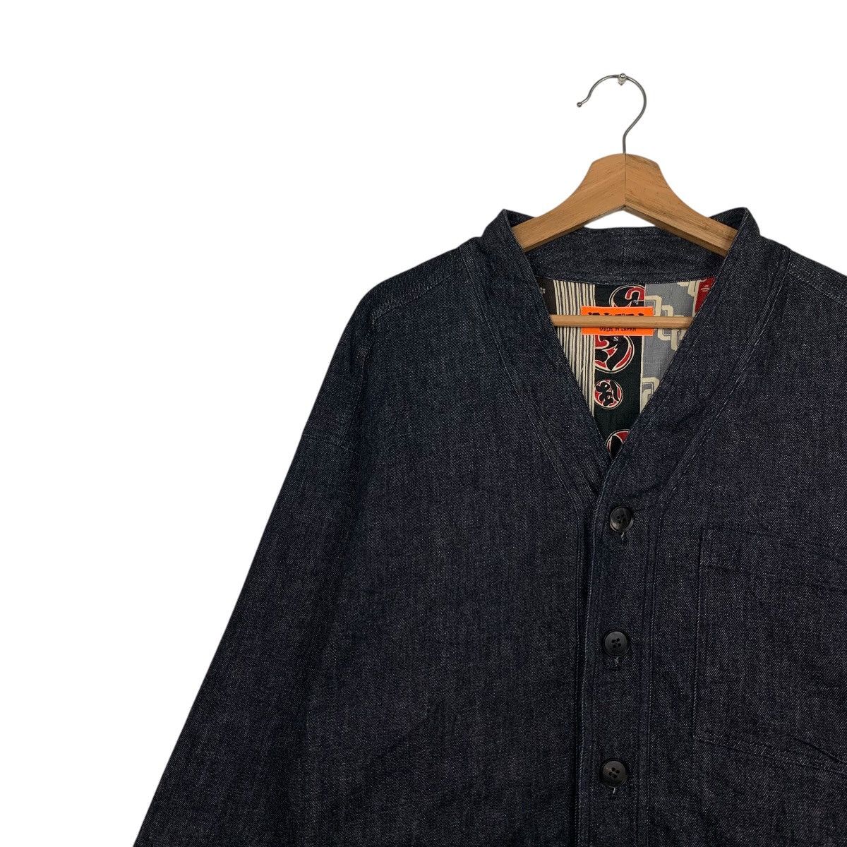 Japan Rags SAKAMOTO DENIM Blue Indigo Button Jacket #2580-C116 Size US S / EU 44-46 / 1 - 6 Thumbnail