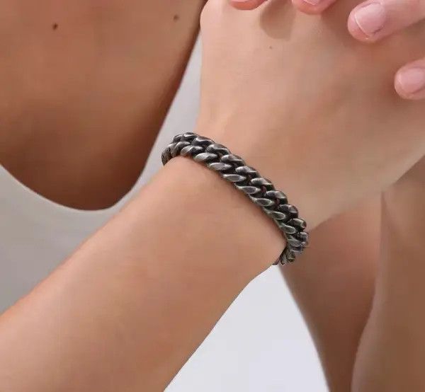 Jewelry Hosokawa x natsu 20 cm + 10 mm Cuban Chain Bracelet Size ONE SIZE - 2 Thumbnail