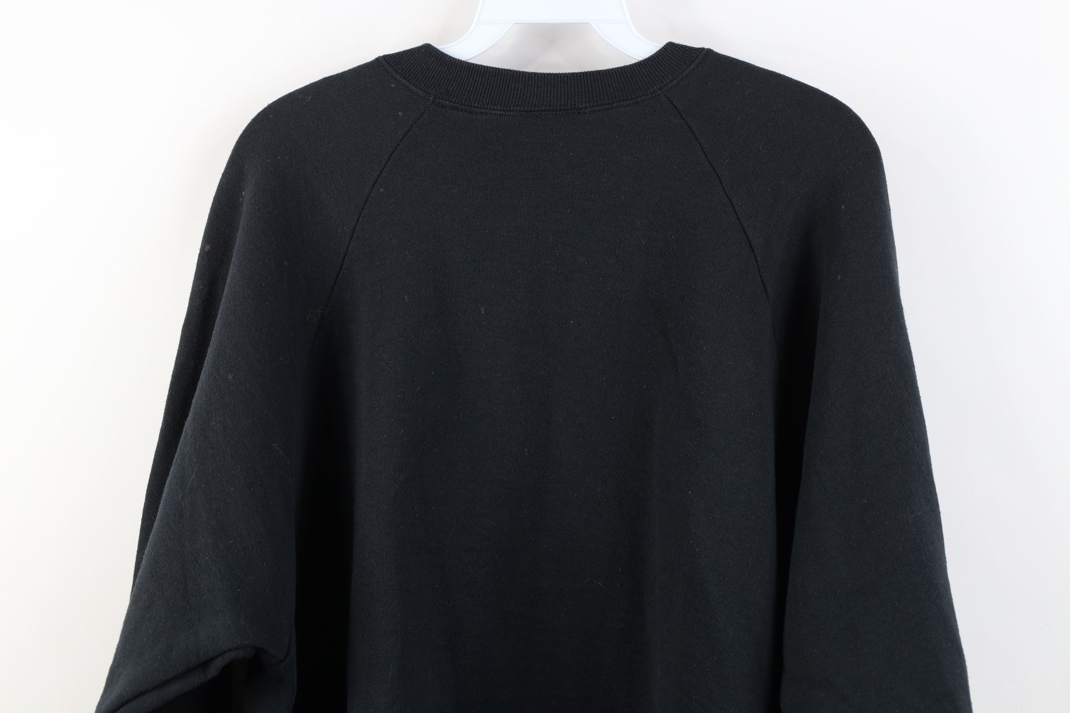 Vintage Vintage 90s Streetwear Blank Crewneck Sweatshirt Black Size US XL / EU 56 / 4 - 14 Thumbnail