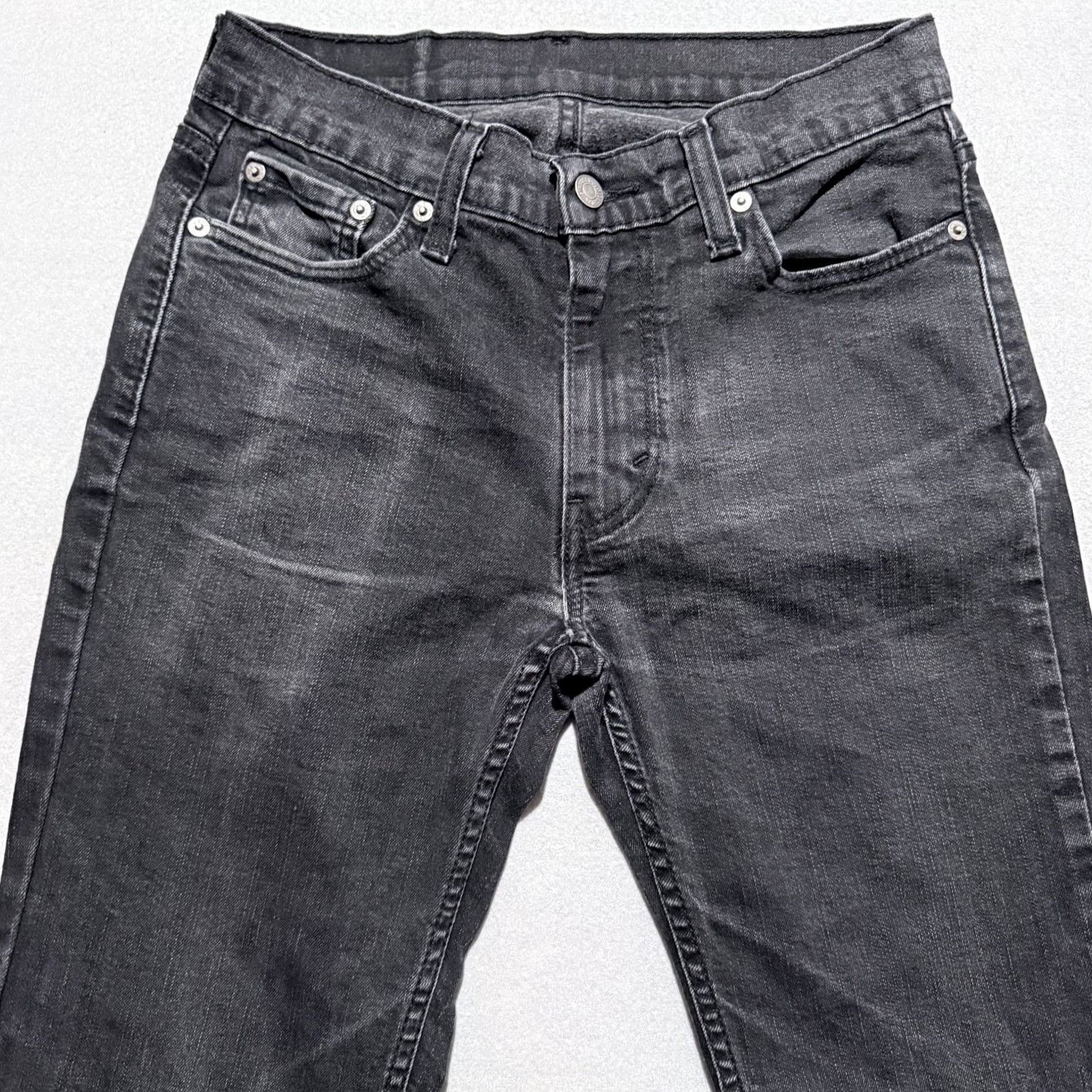 Levi's Levi's 514 Jeans Men Slim Mid 30x30 Black Distressed Straight Denim Jeans Size US 30 / EU 46 - 3 Thumbnail