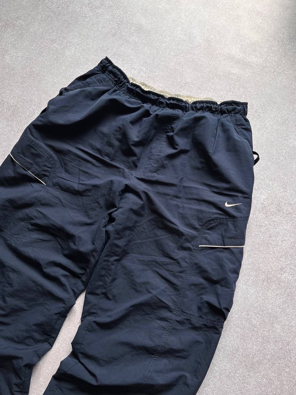 Nike × Vintage Vintage Nike Swoosh Nylon Baggy Trackpants Y2K XL Size US 36 / EU 52 - 3 Thumbnail